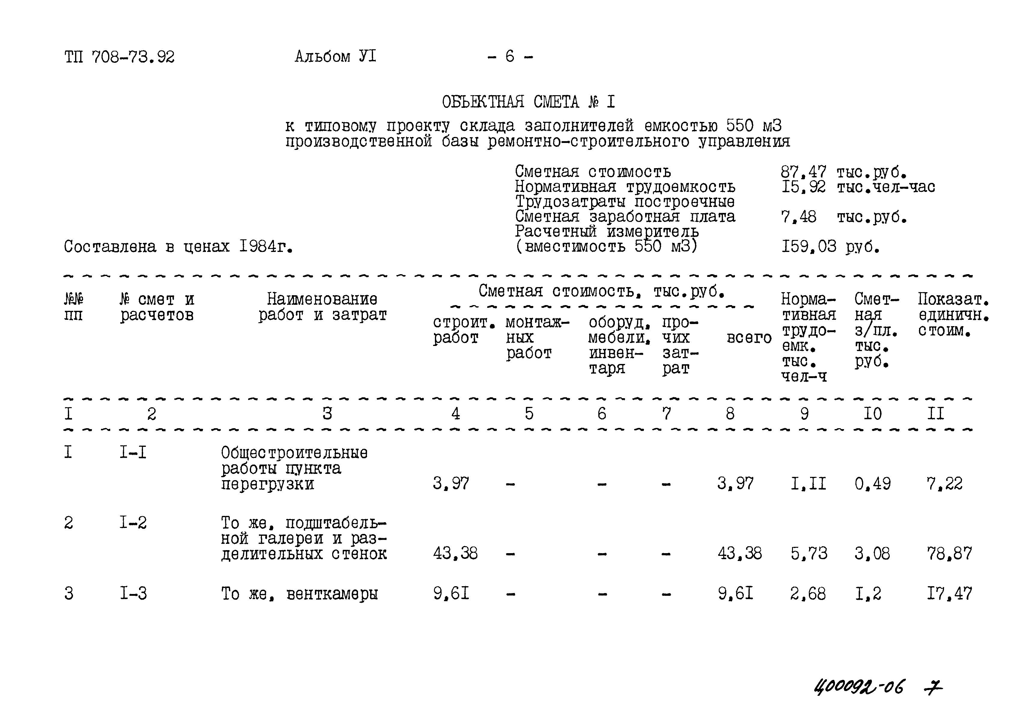 Типовой проект 708-73.92