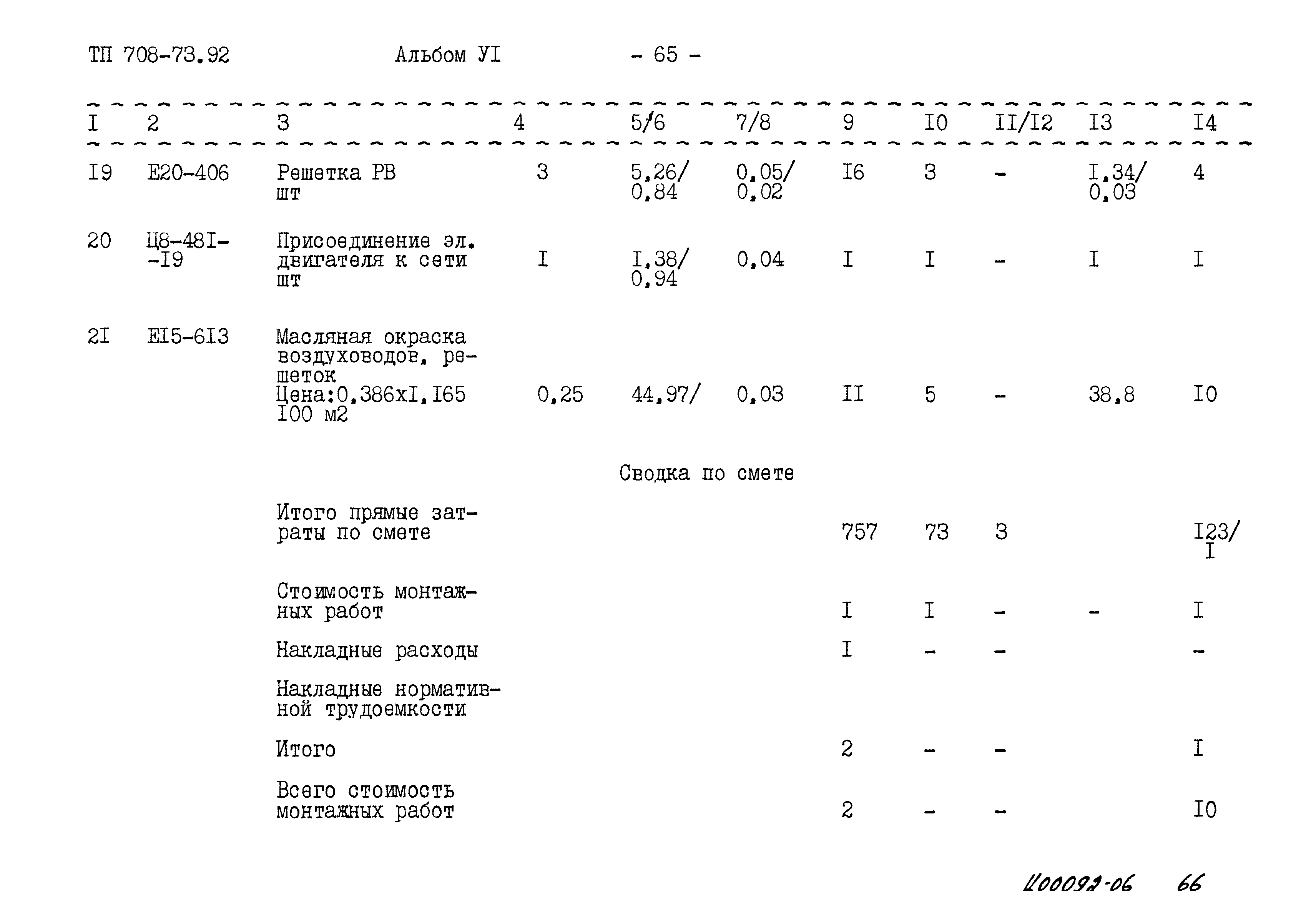 Типовой проект 708-73.92