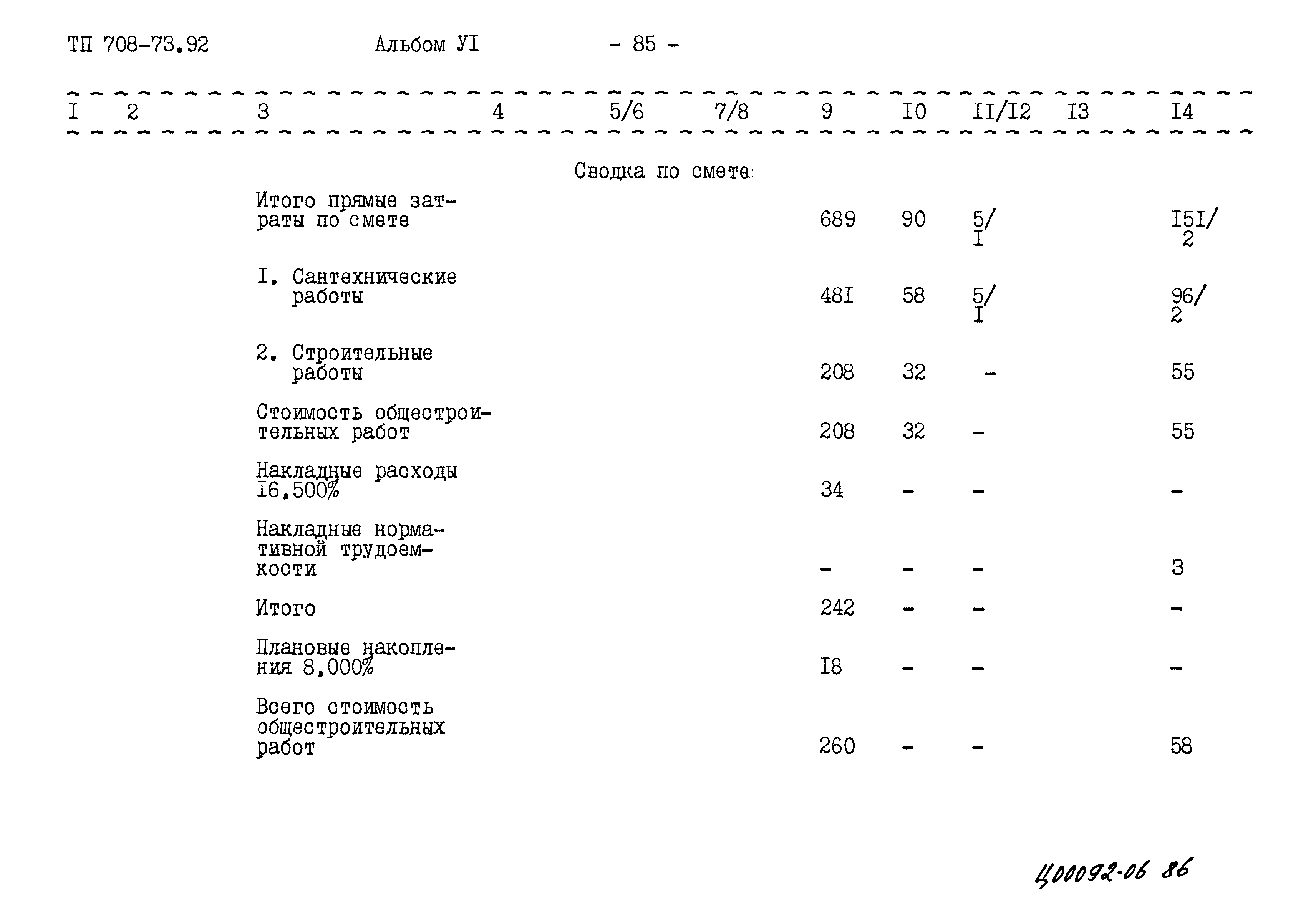 Типовой проект 708-73.92