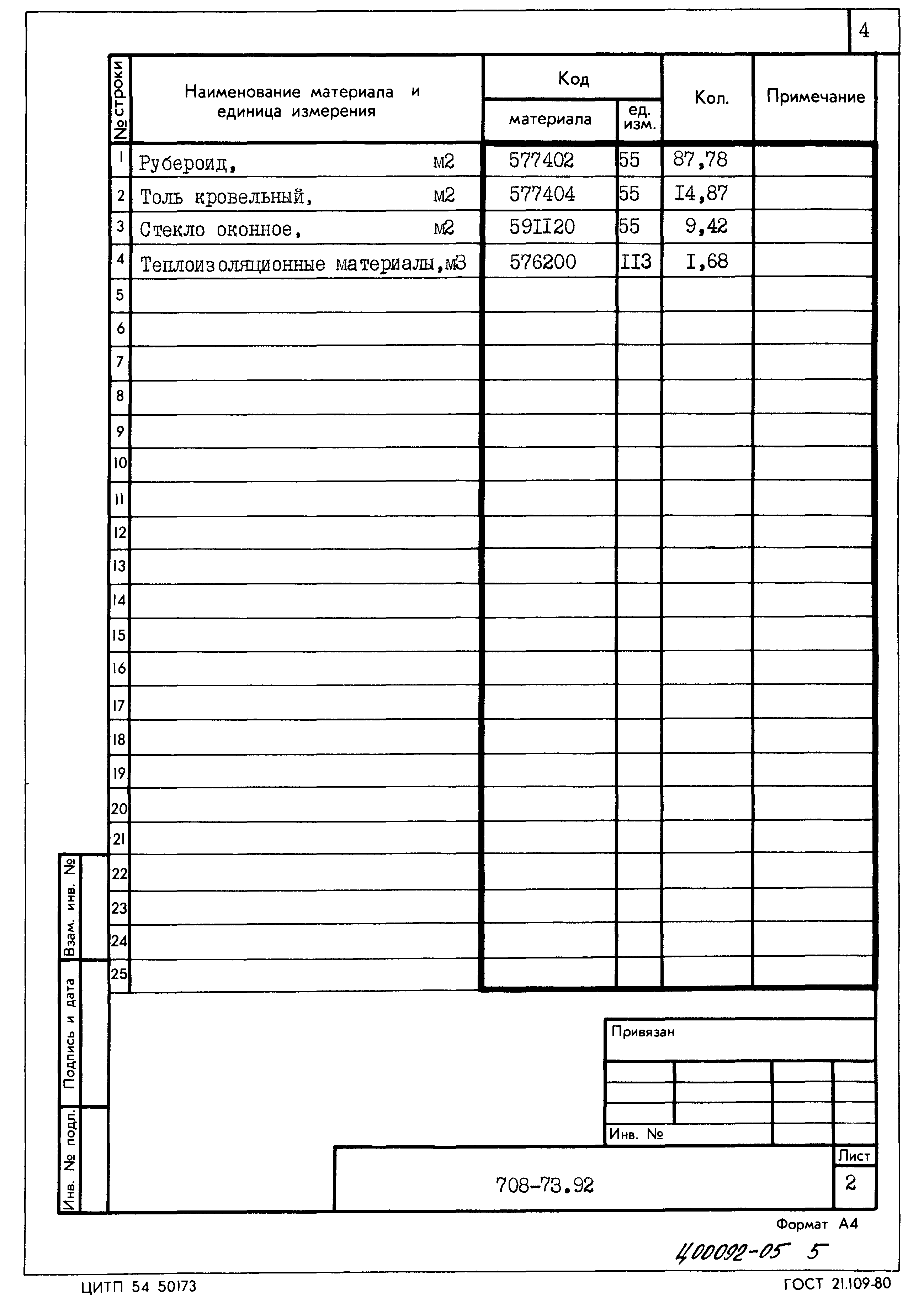 Типовой проект 708-73.92