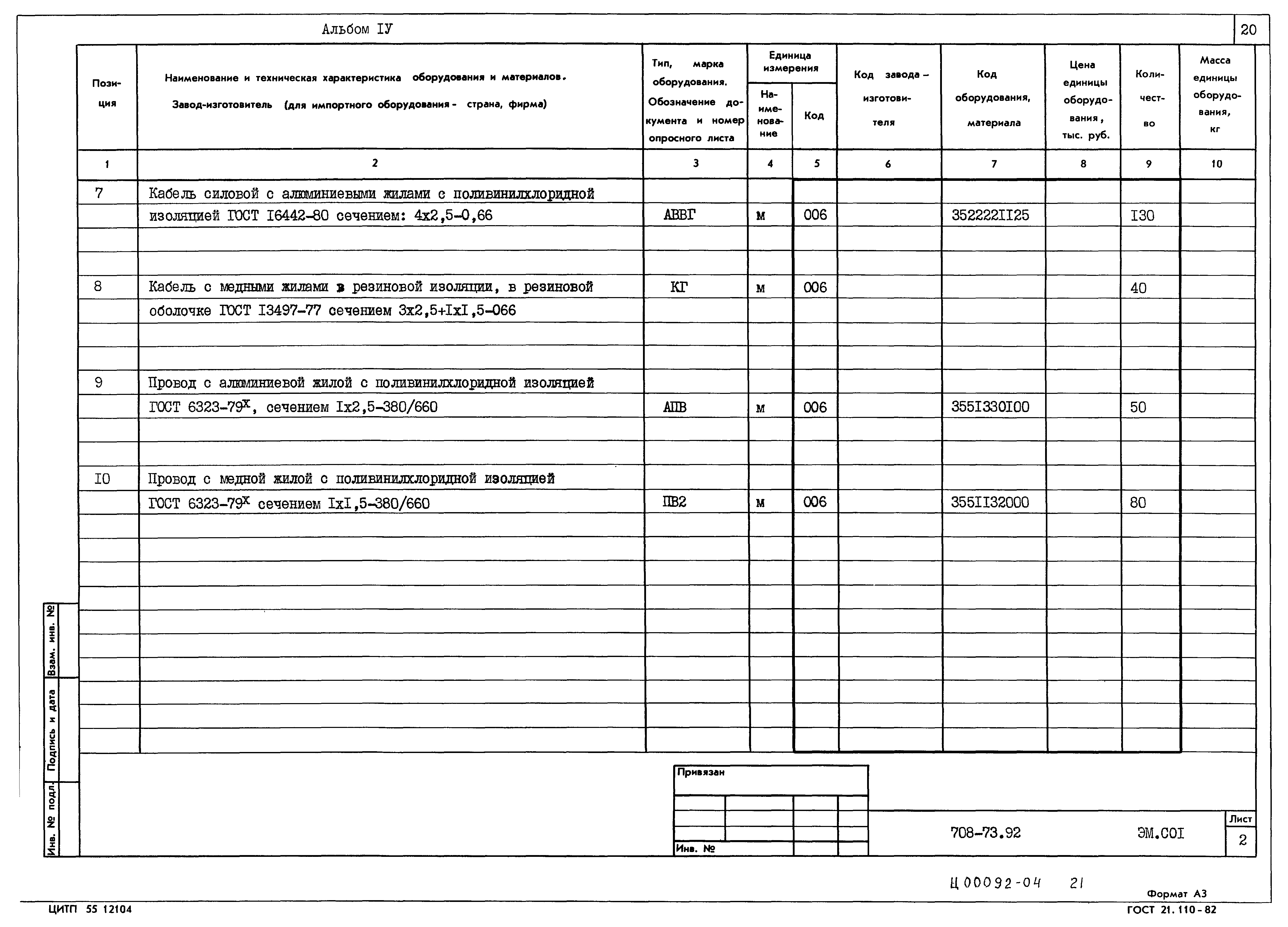 Типовой проект 708-73.92