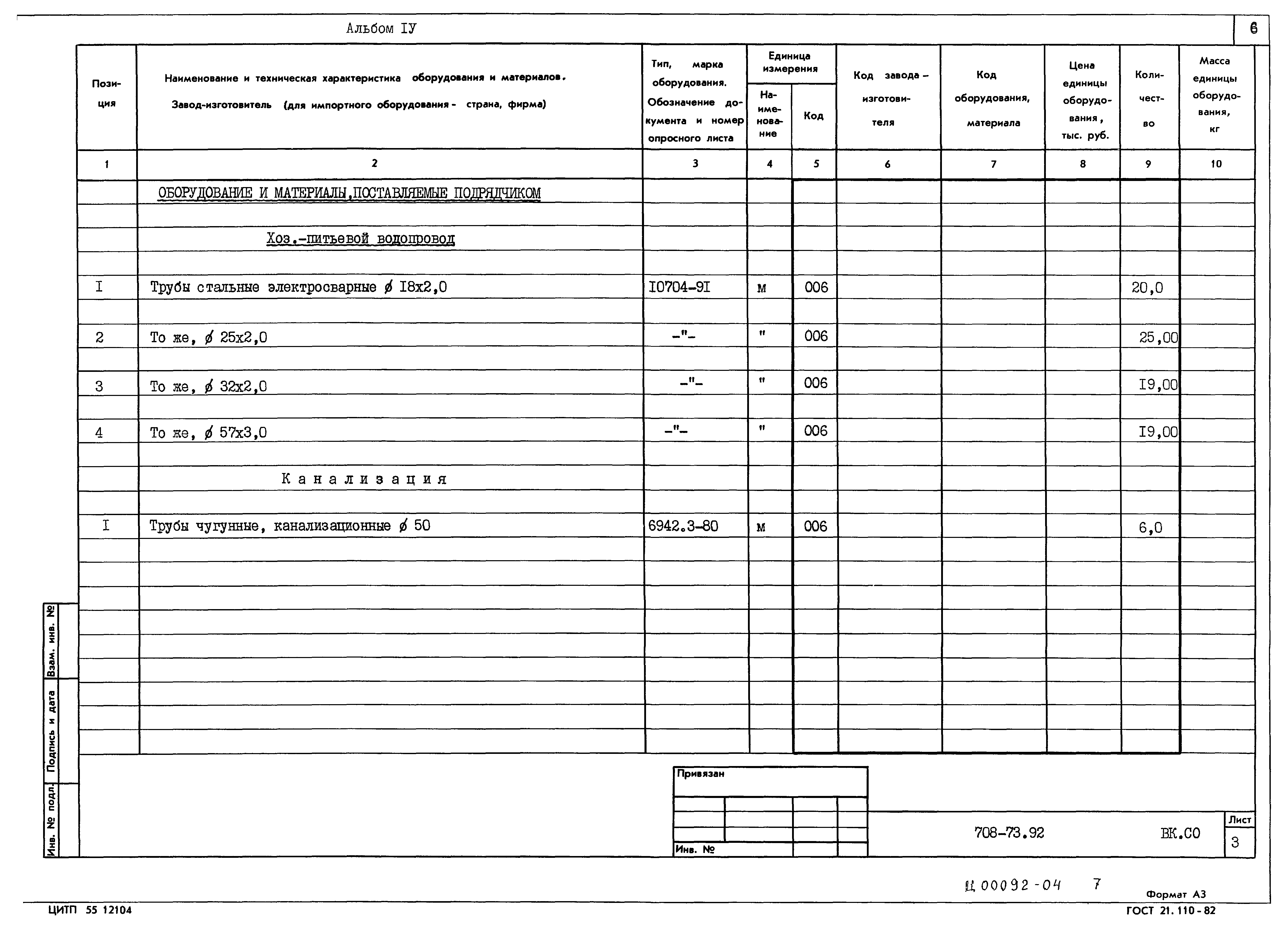 Типовой проект 708-73.92
