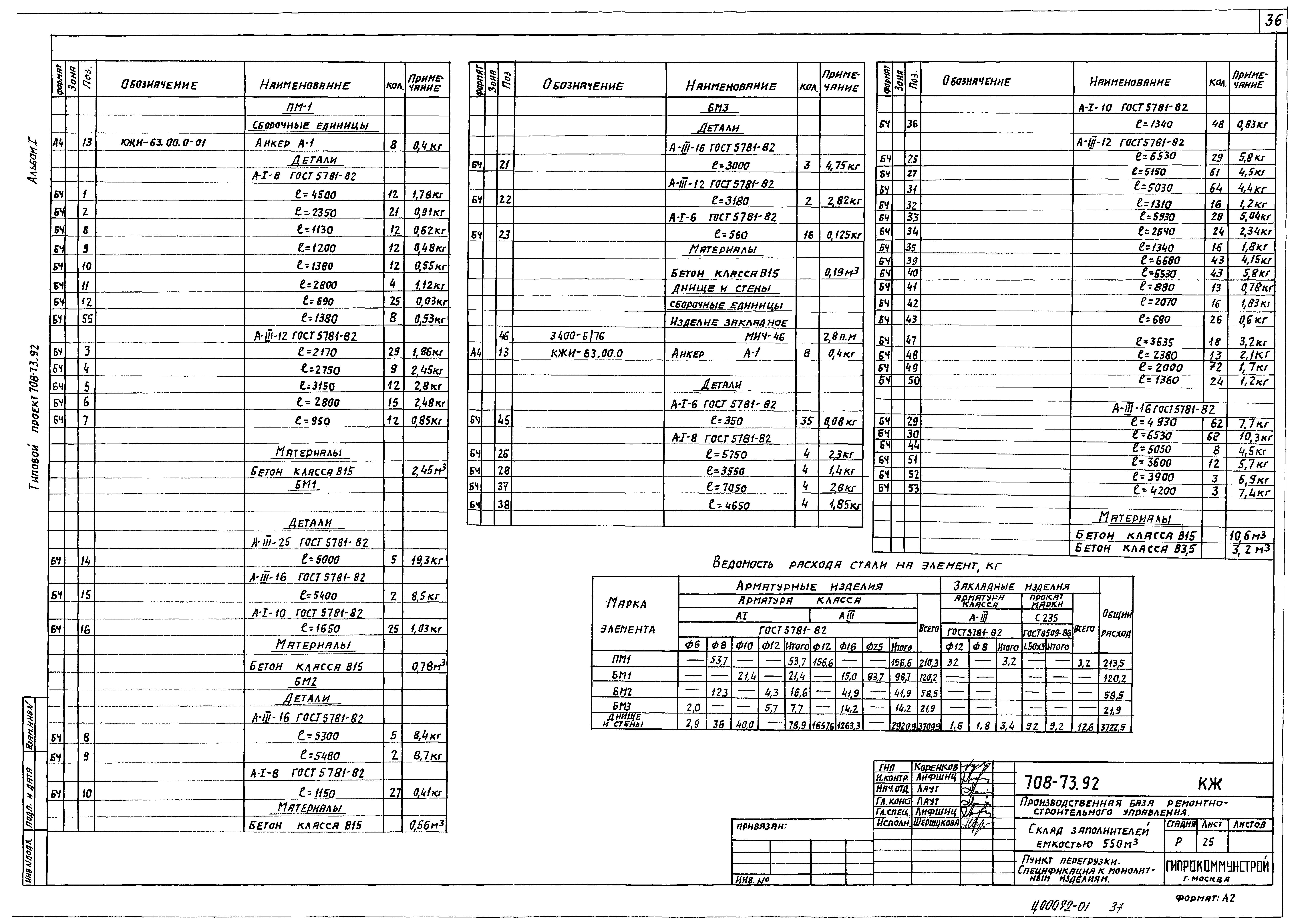 Типовой проект 708-73.92