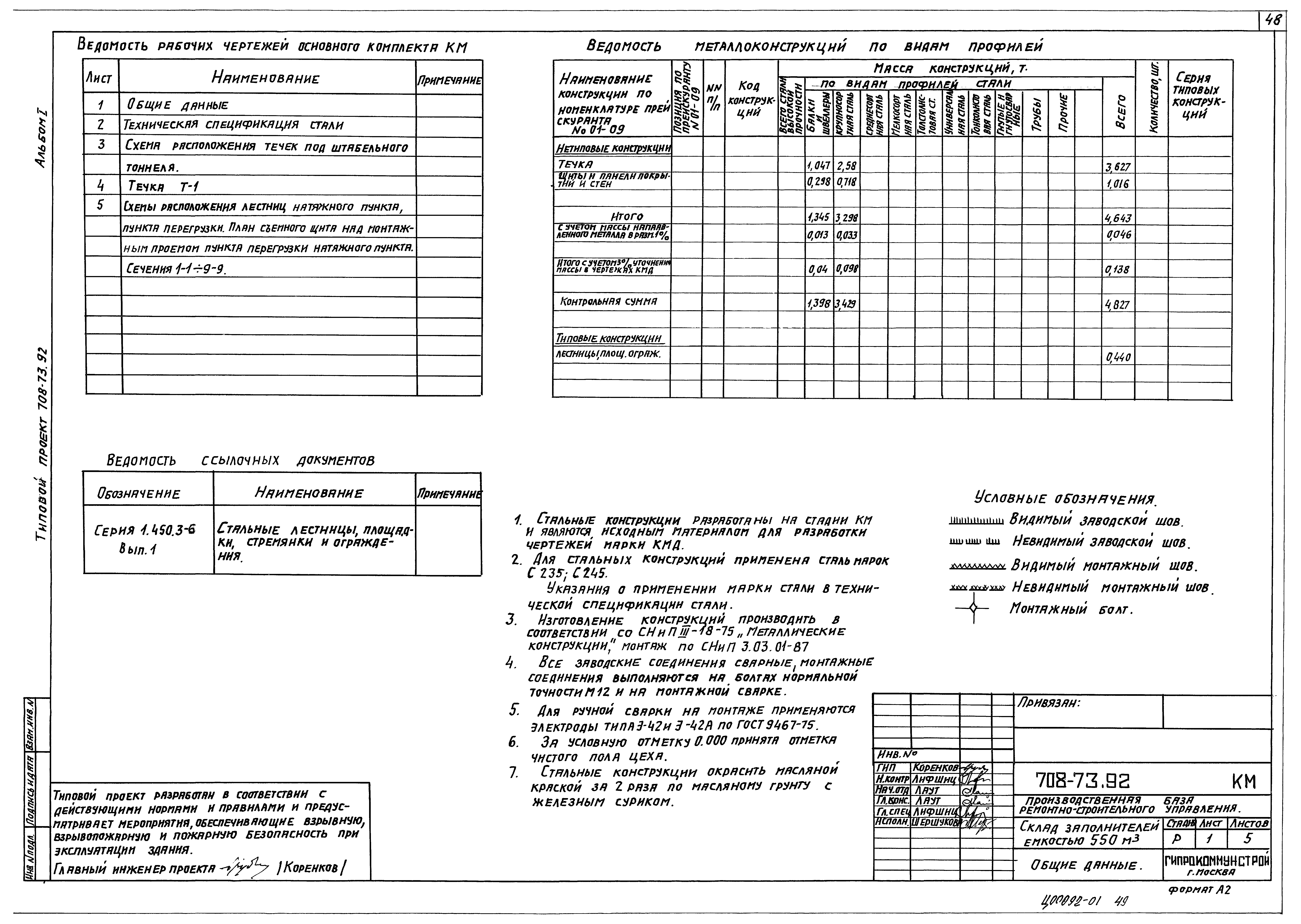 Типовой проект 708-73.92