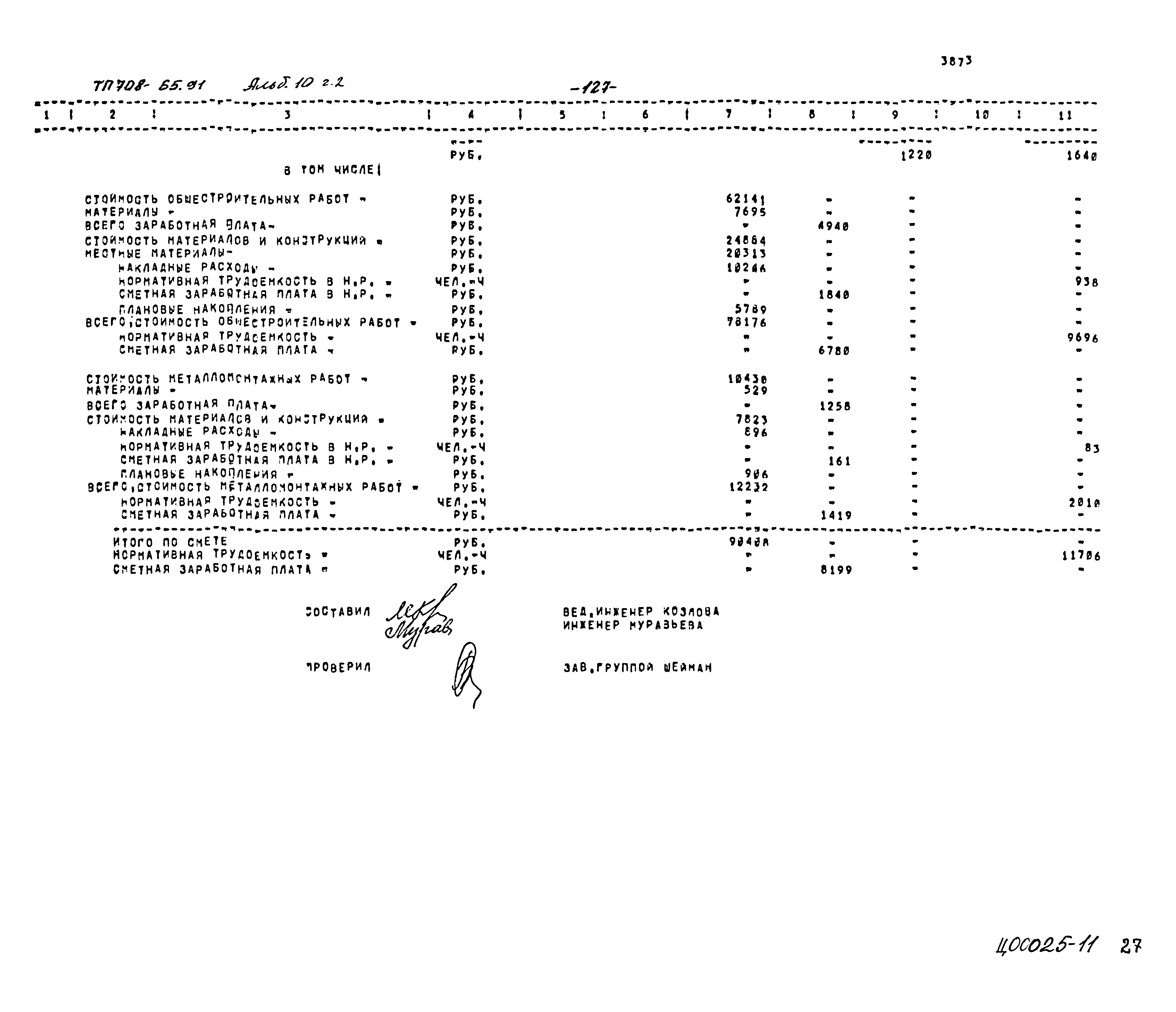 Типовой проект 708-65.91