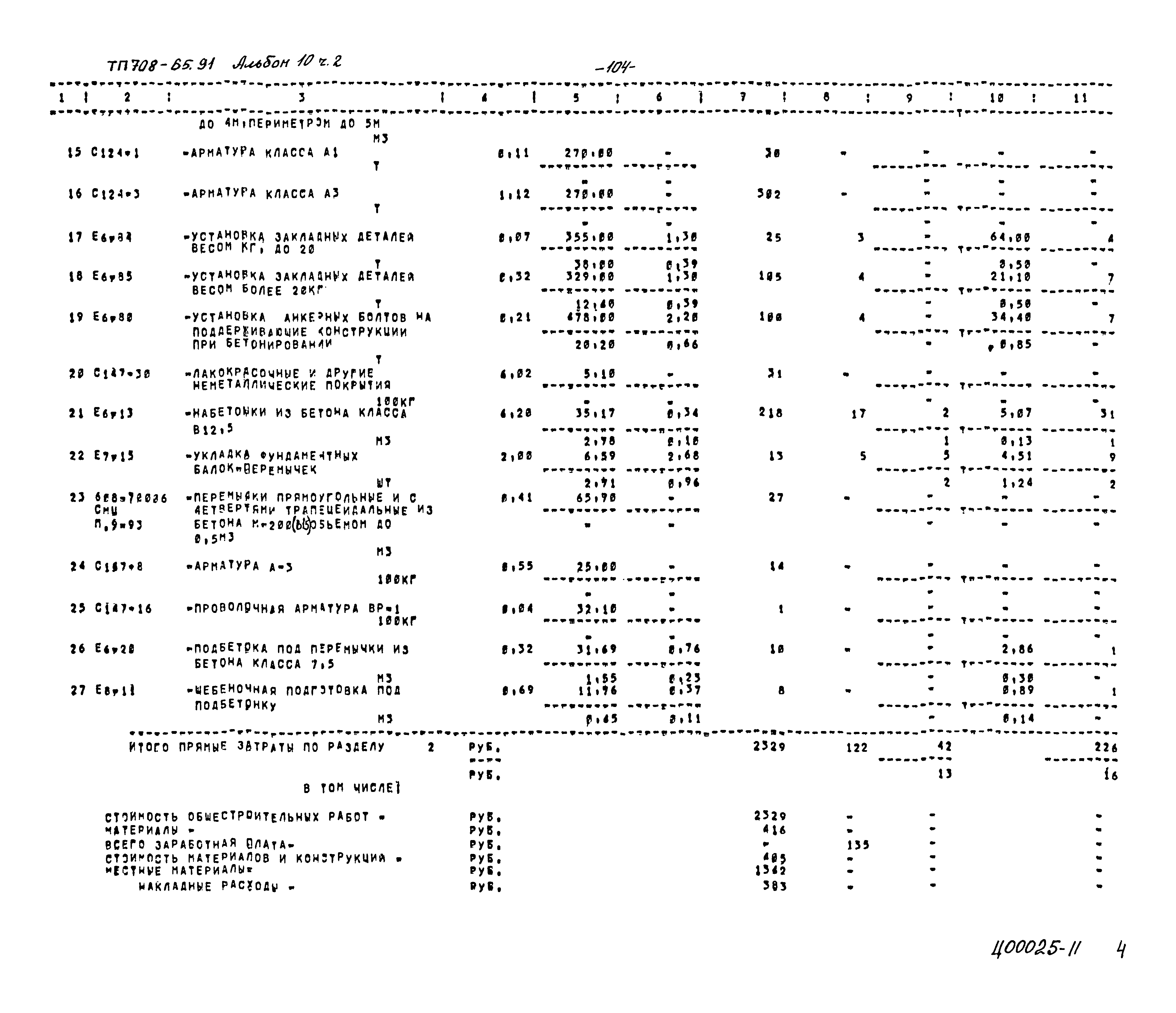 Типовой проект 708-65.91