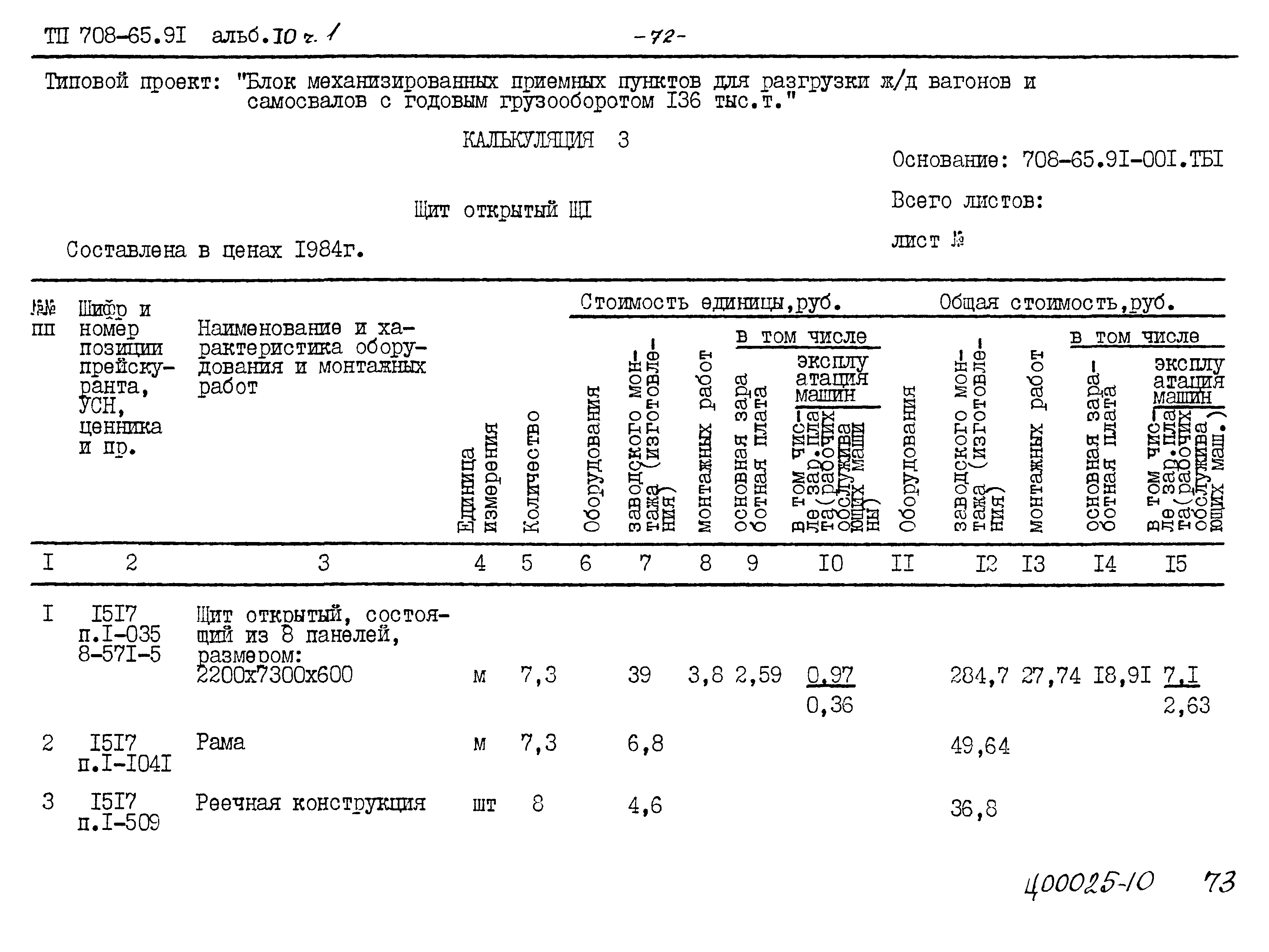 Типовой проект 708-65.91