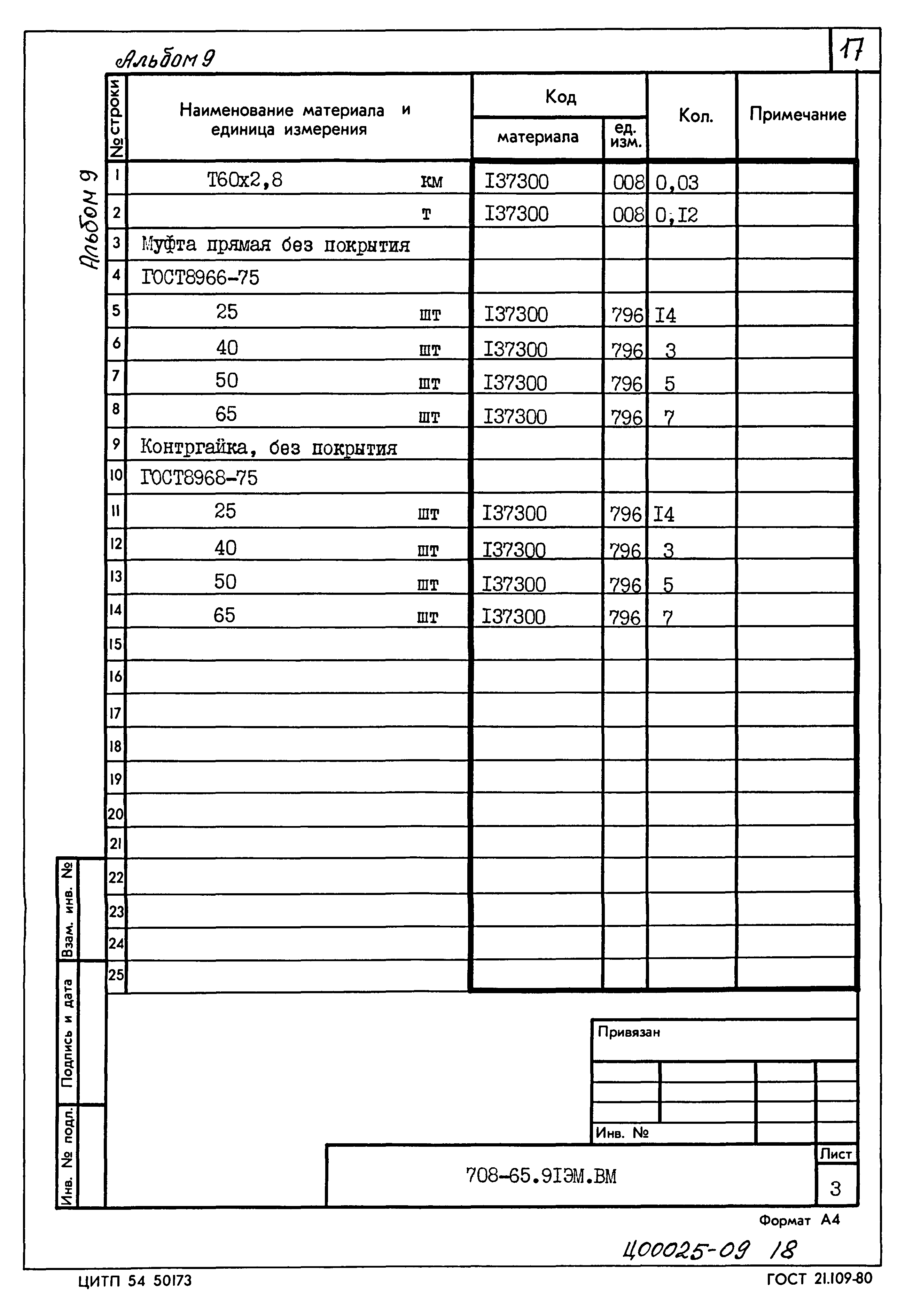 Типовой проект 708-65.91