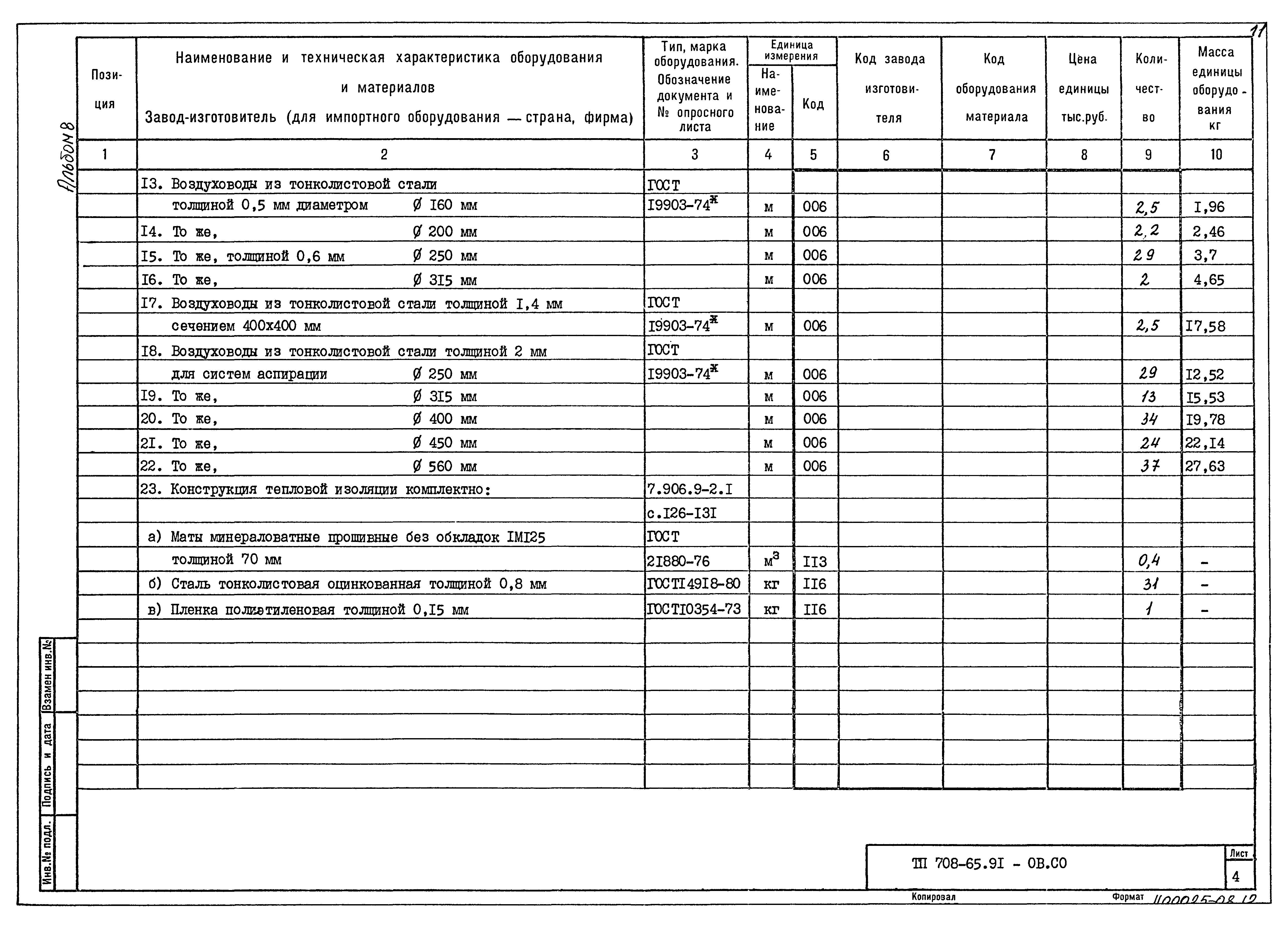 Типовой проект 708-65.91