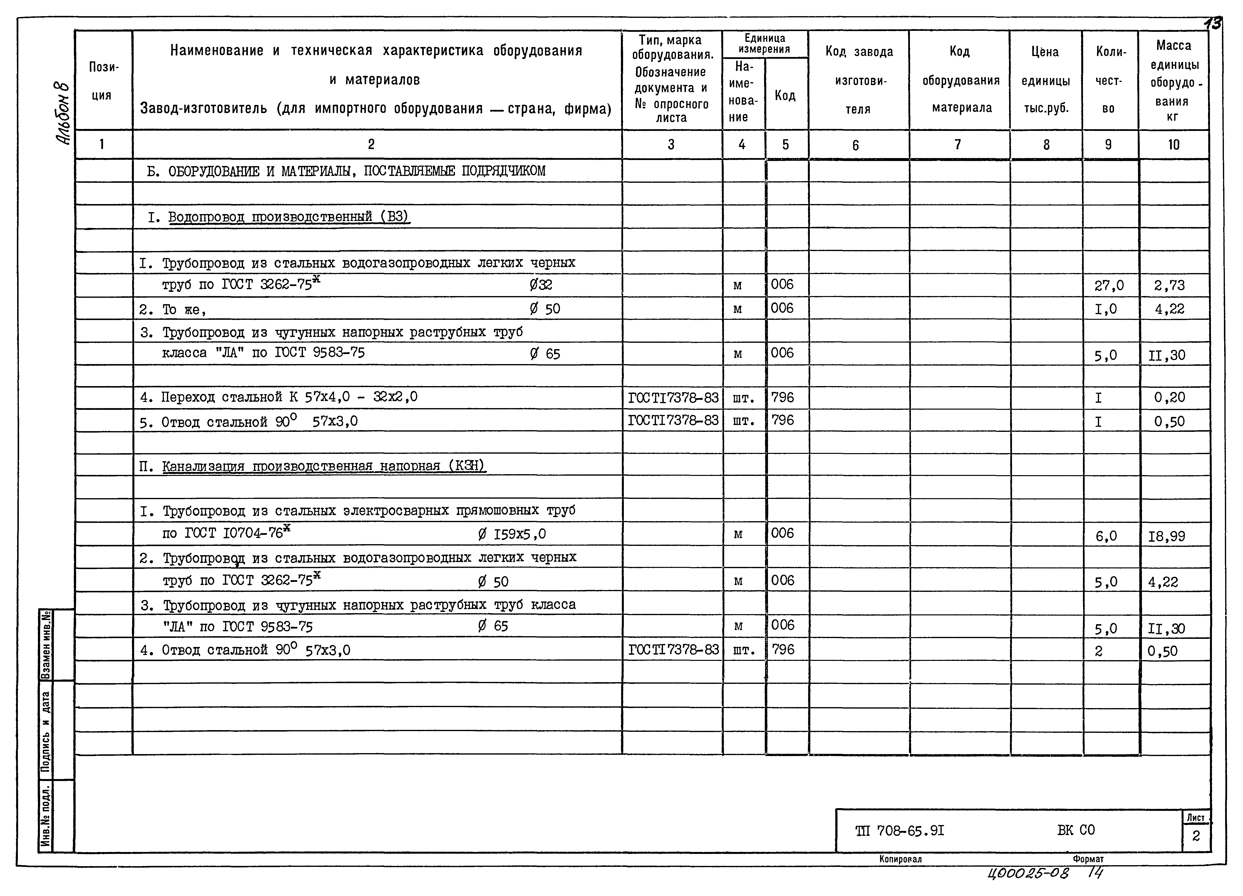 Типовой проект 708-65.91