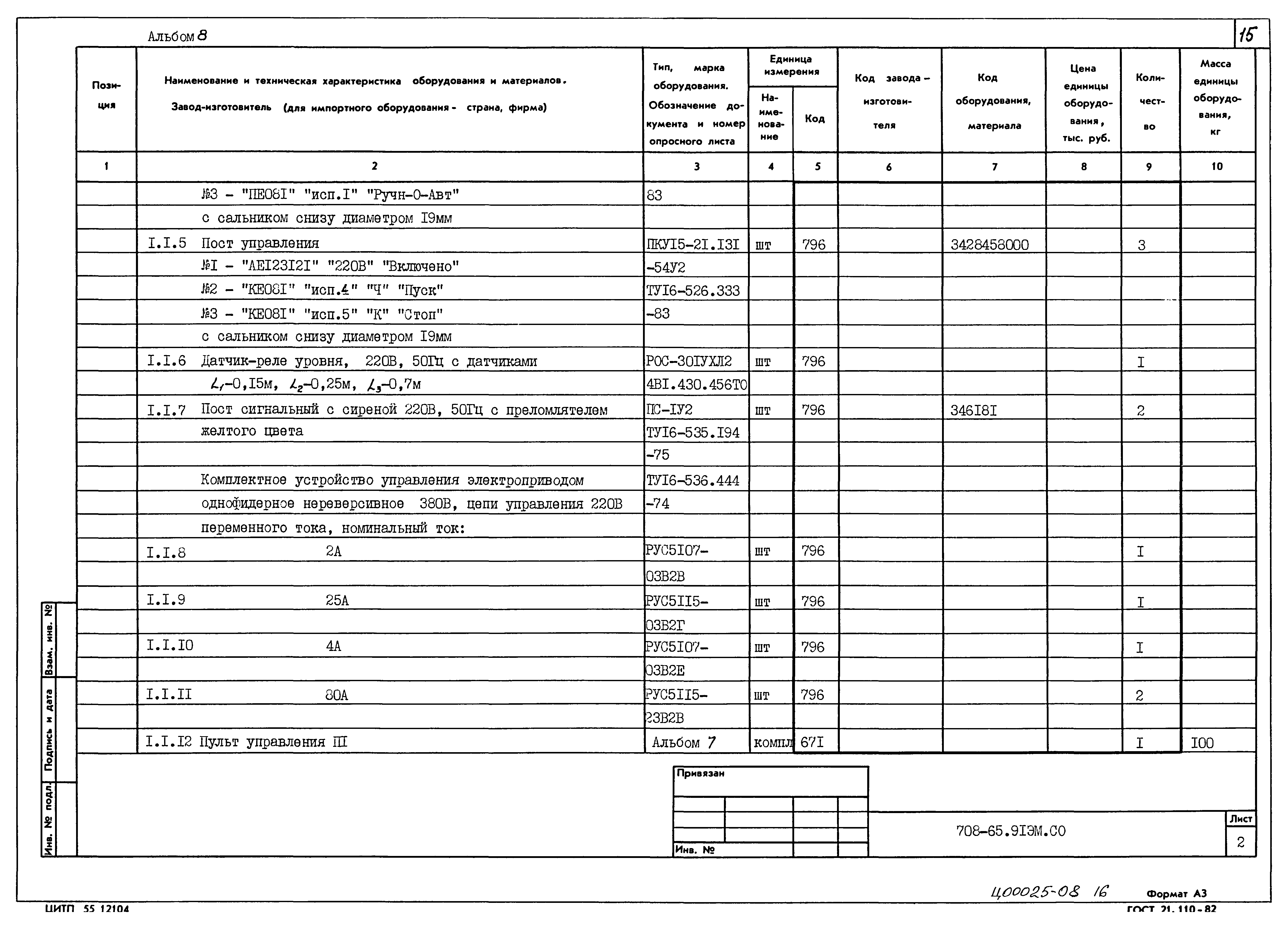 Типовой проект 708-65.91