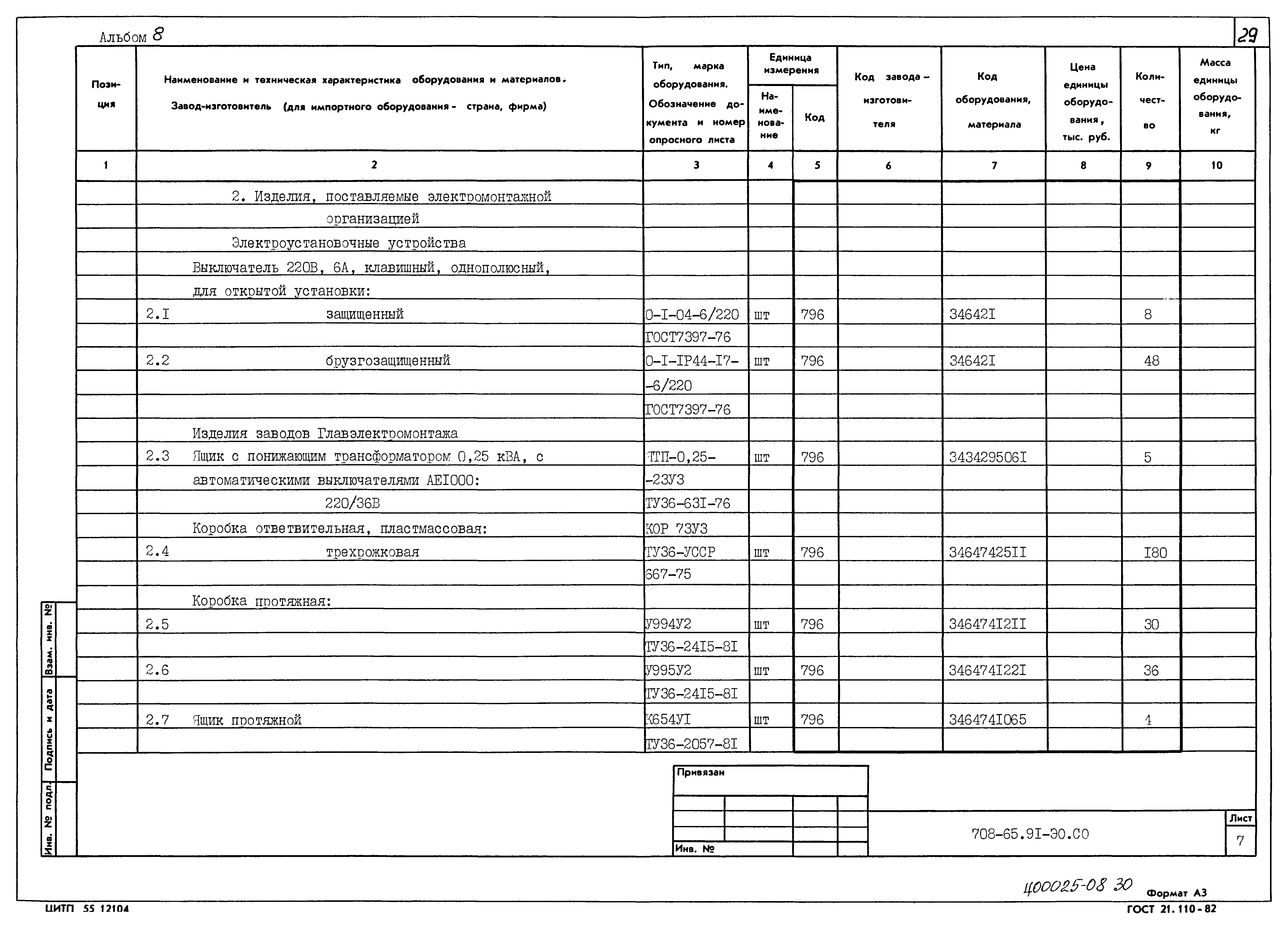 Типовой проект 708-65.91