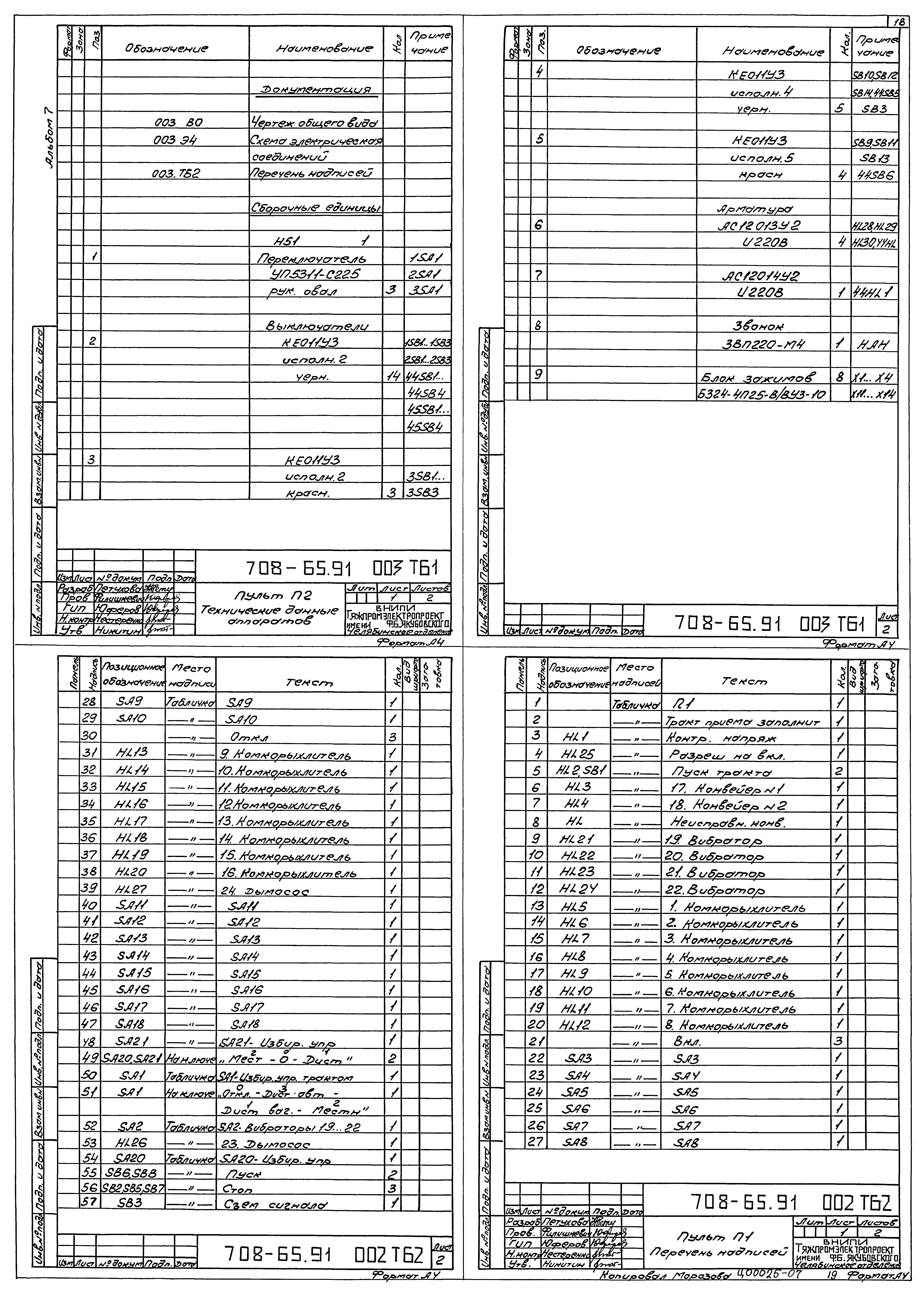 Типовой проект 708-65.91