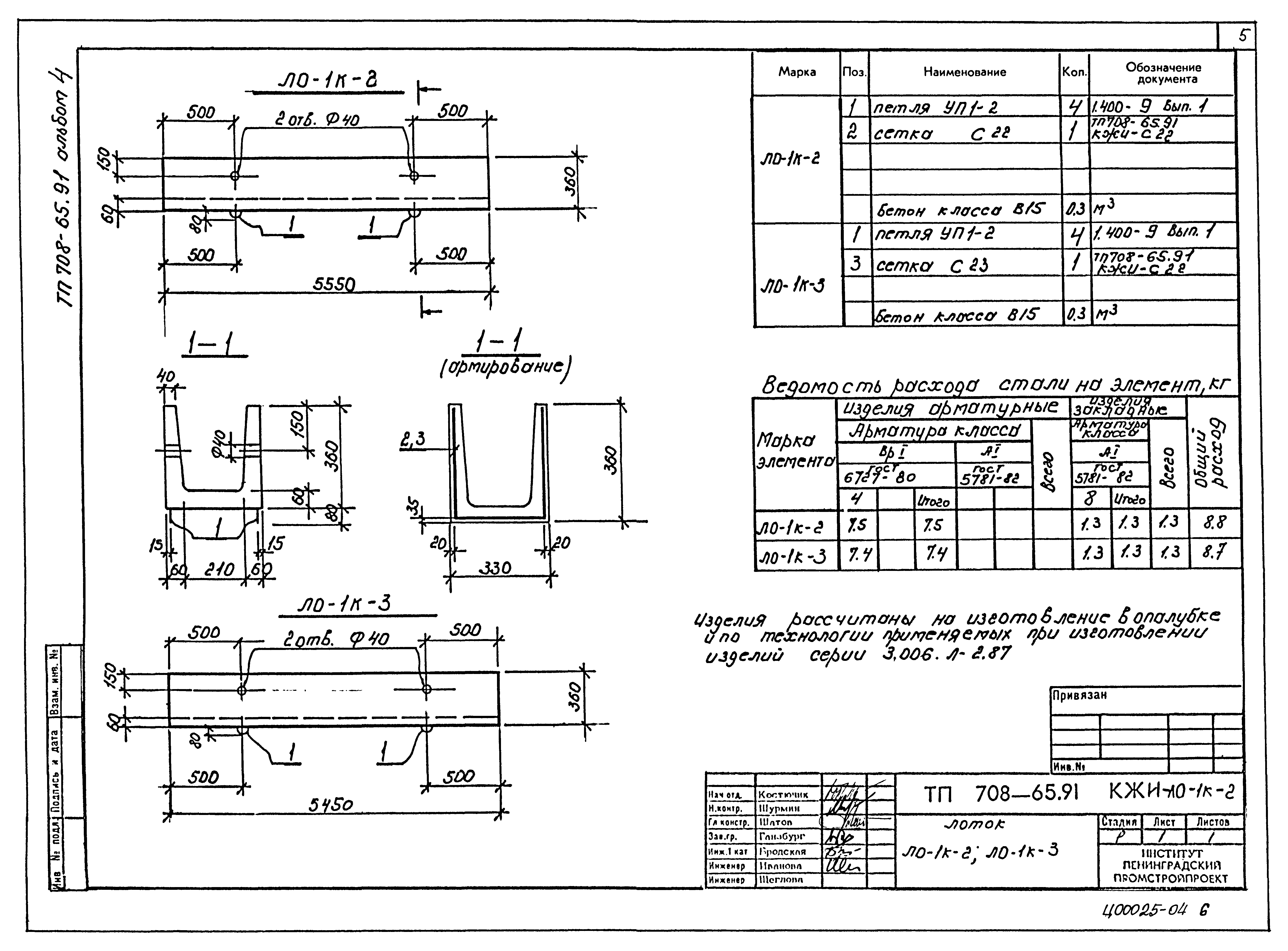 Типовой проект 708-65.91
