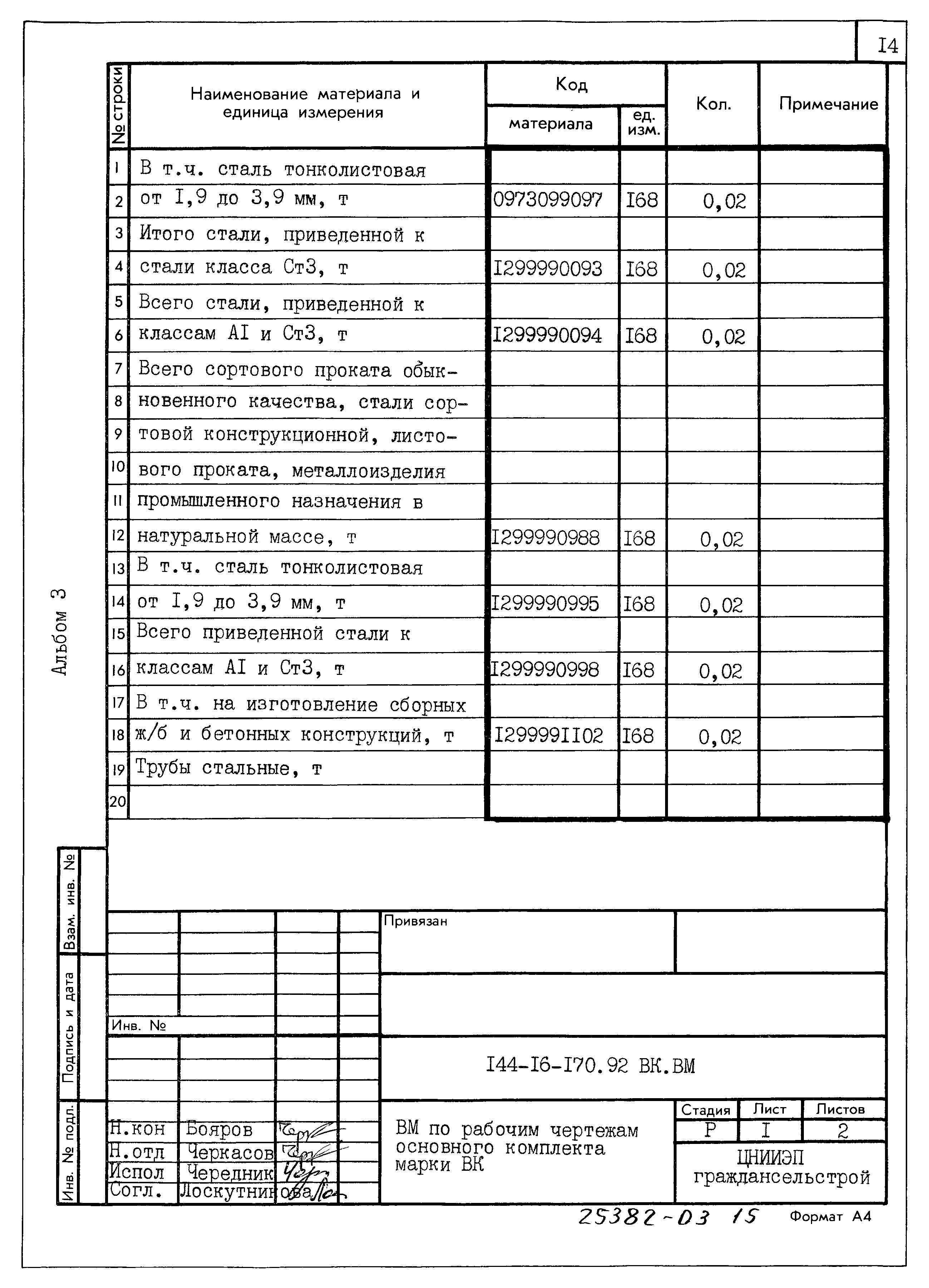 Типовой проект 144-16-170.92
