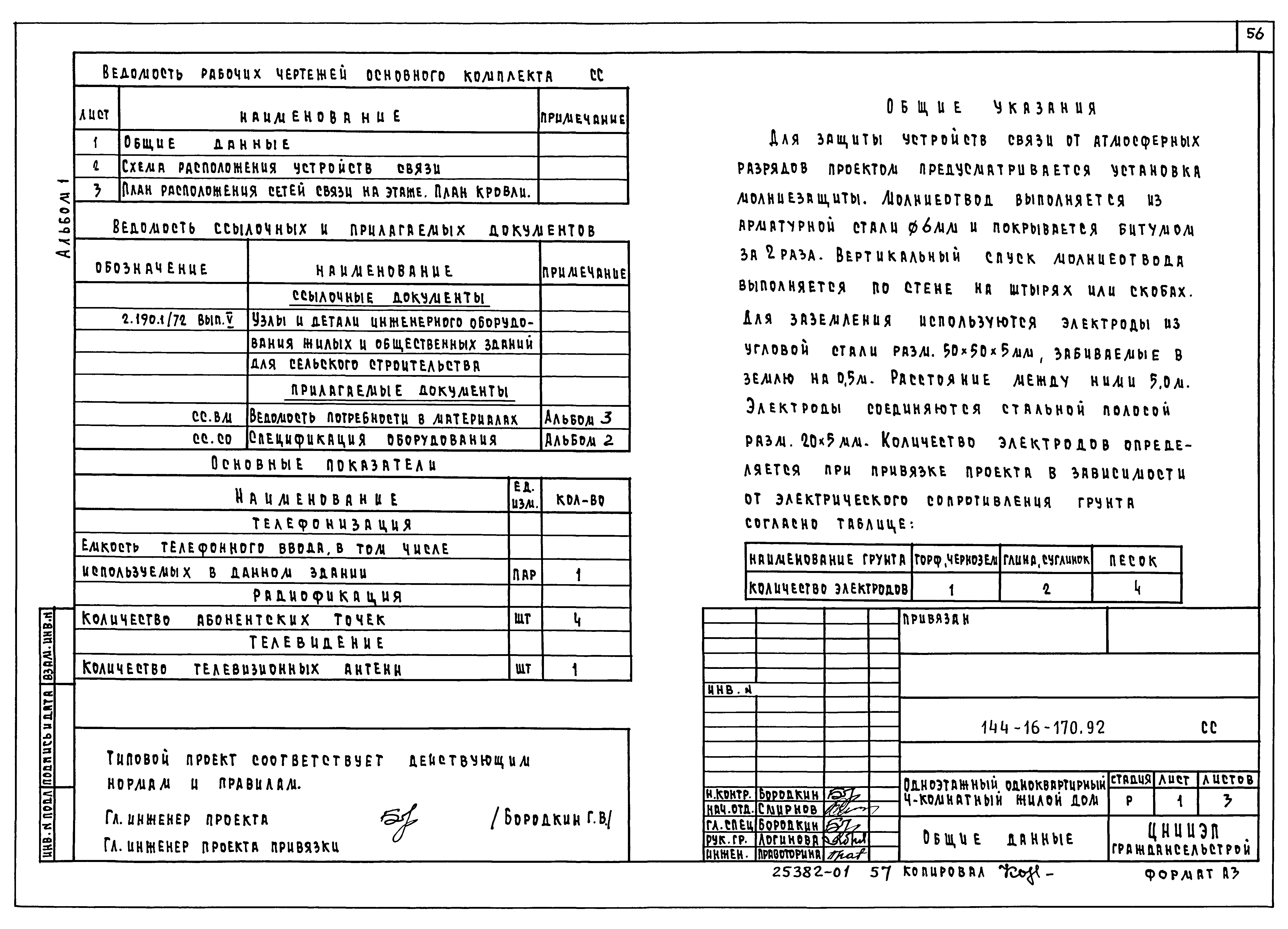 Типовой проект 144-16-170.92