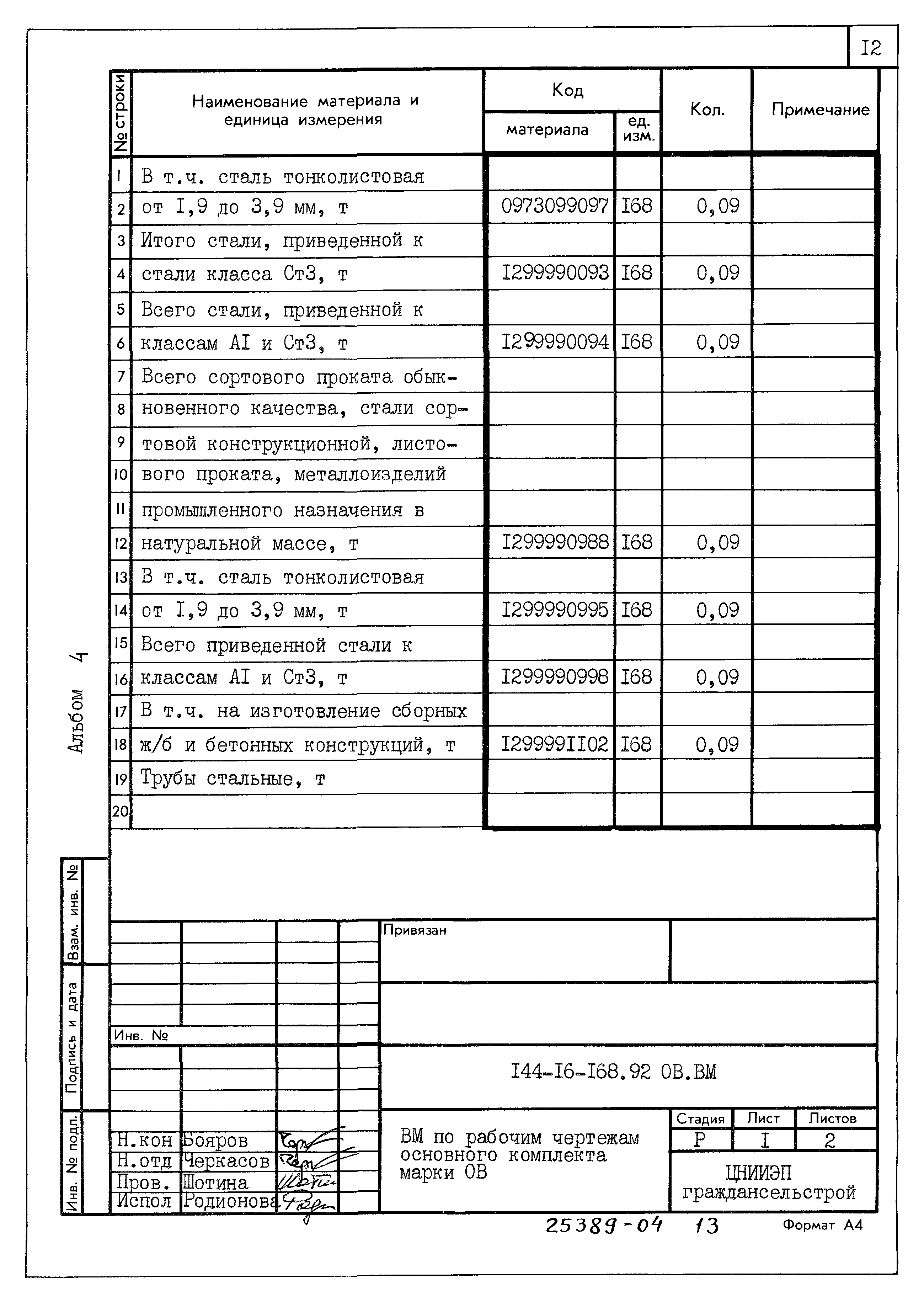 Типовой проект 144-16-168.92
