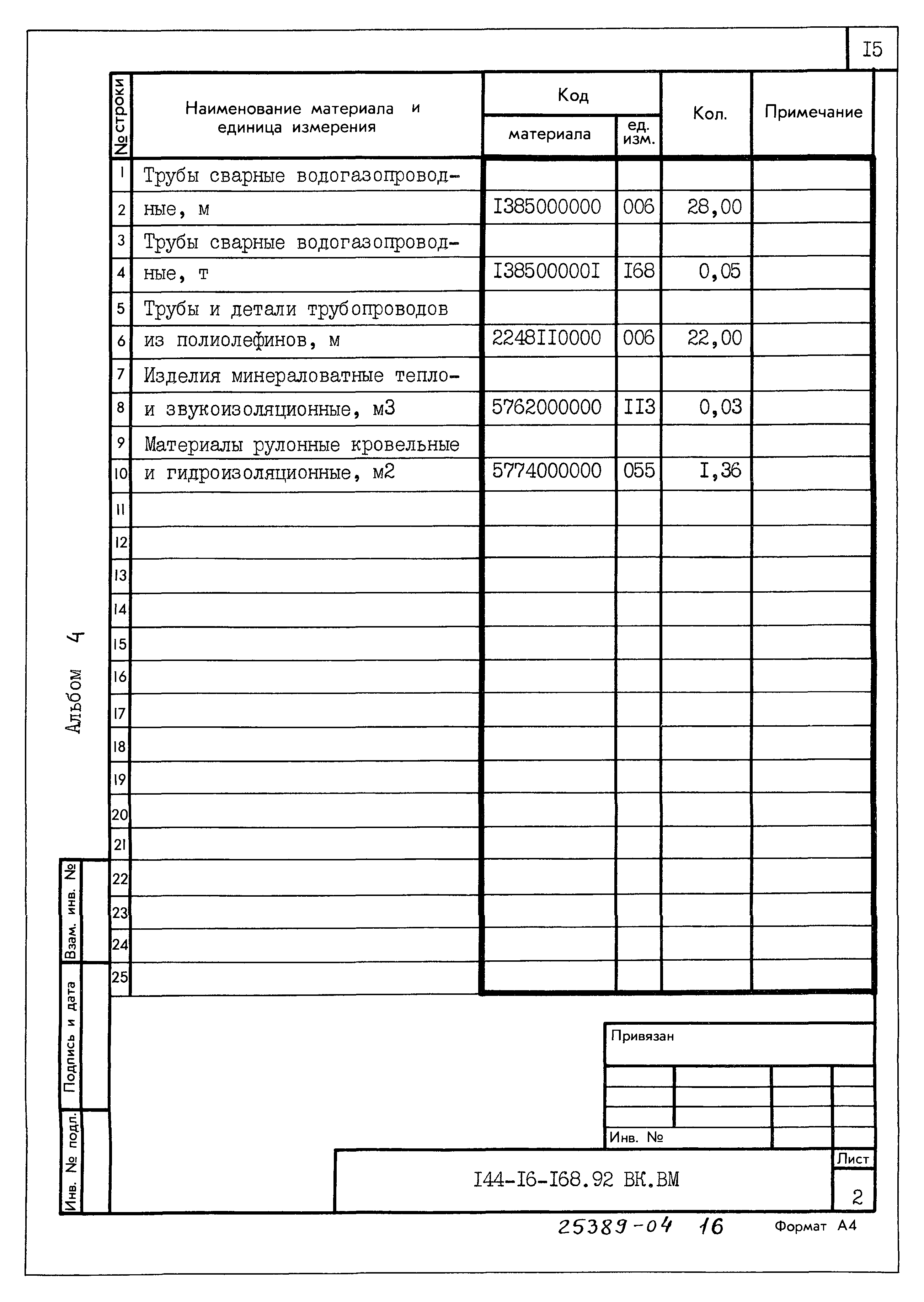 Типовой проект 144-16-168.92