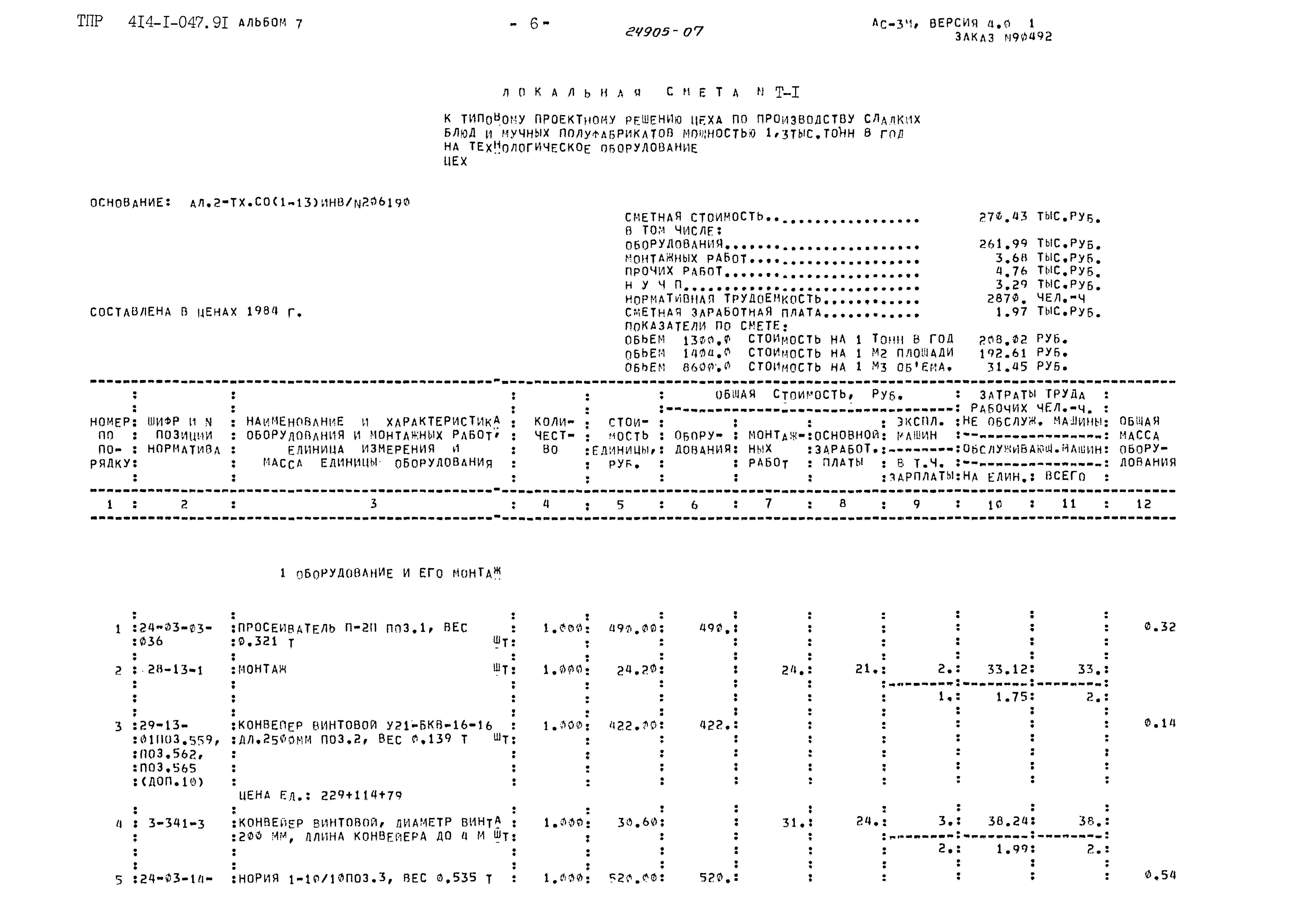 Типовые проектные решения 414-1-047.91