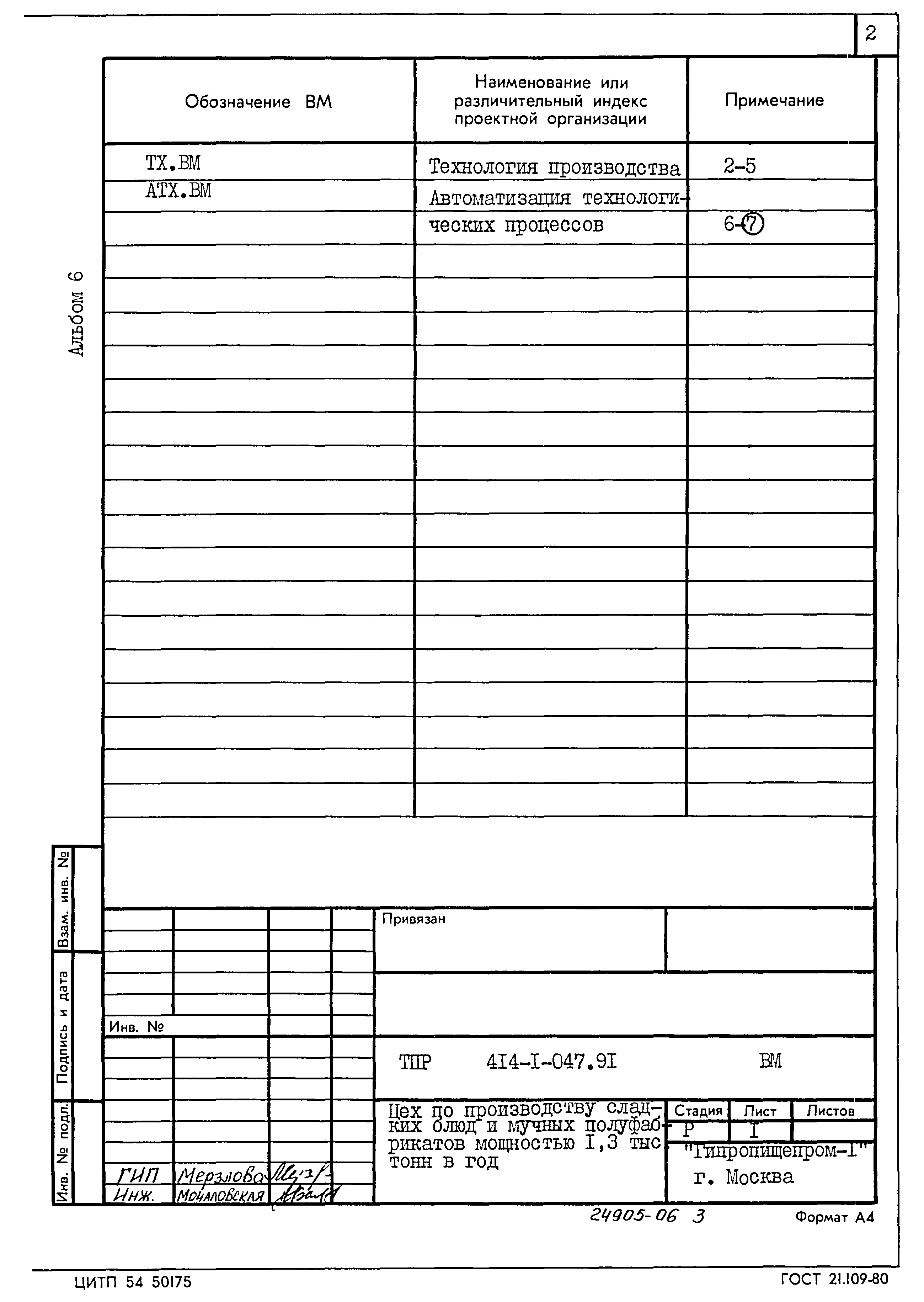 Типовые проектные решения 414-1-047.91