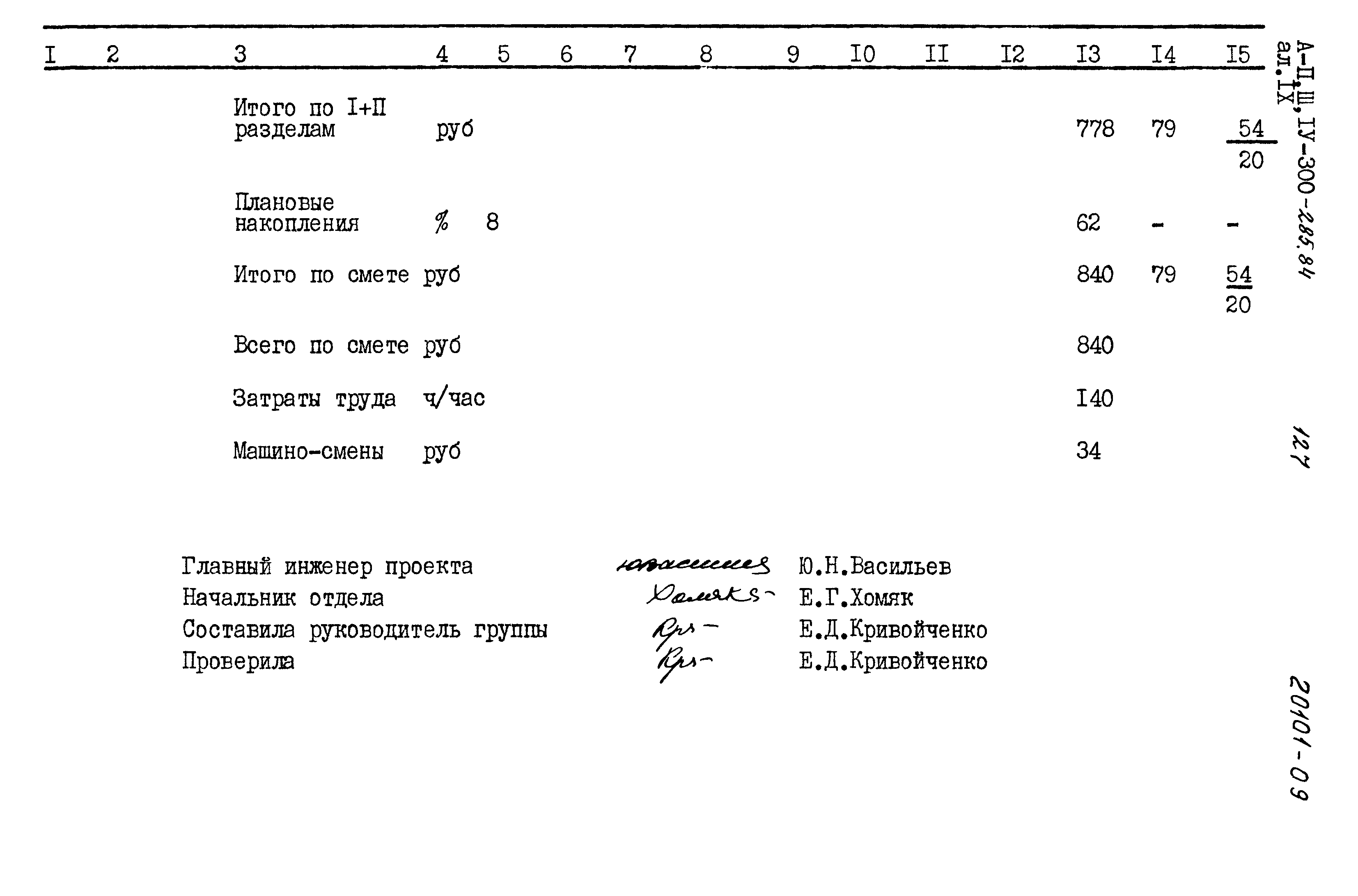 Типовой проект А-II,III,IV-300-285.84