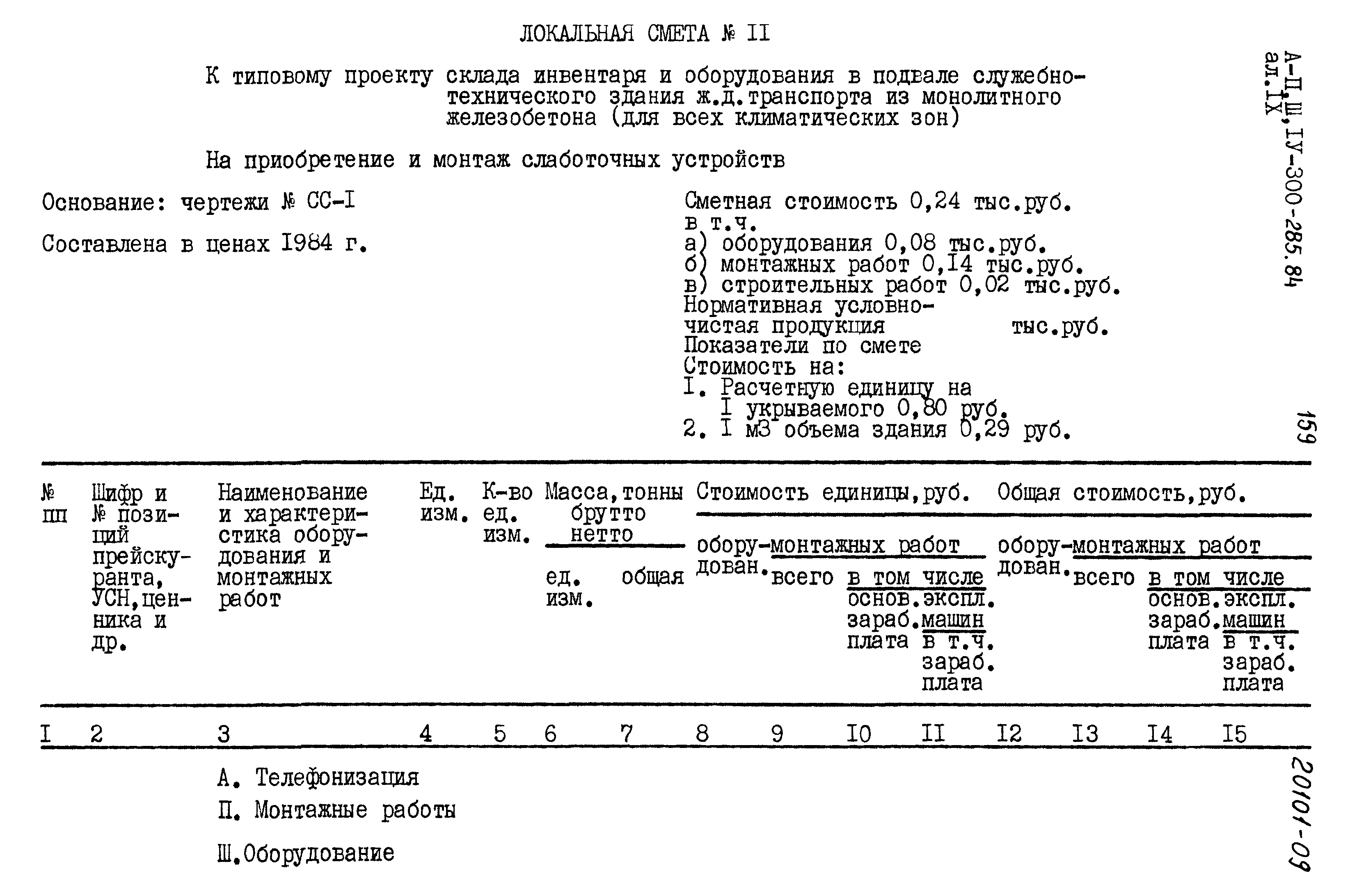 Типовой проект А-II,III,IV-300-285.84