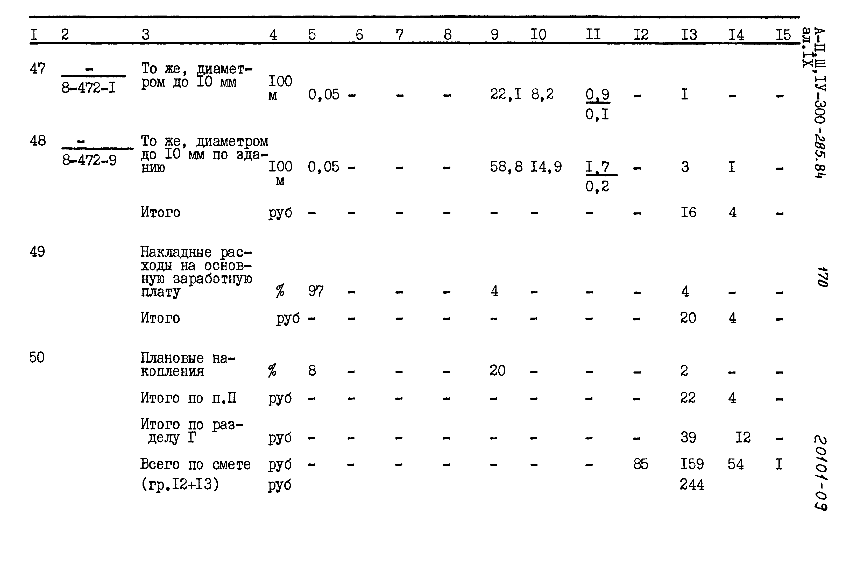 Типовой проект А-II,III,IV-300-285.84