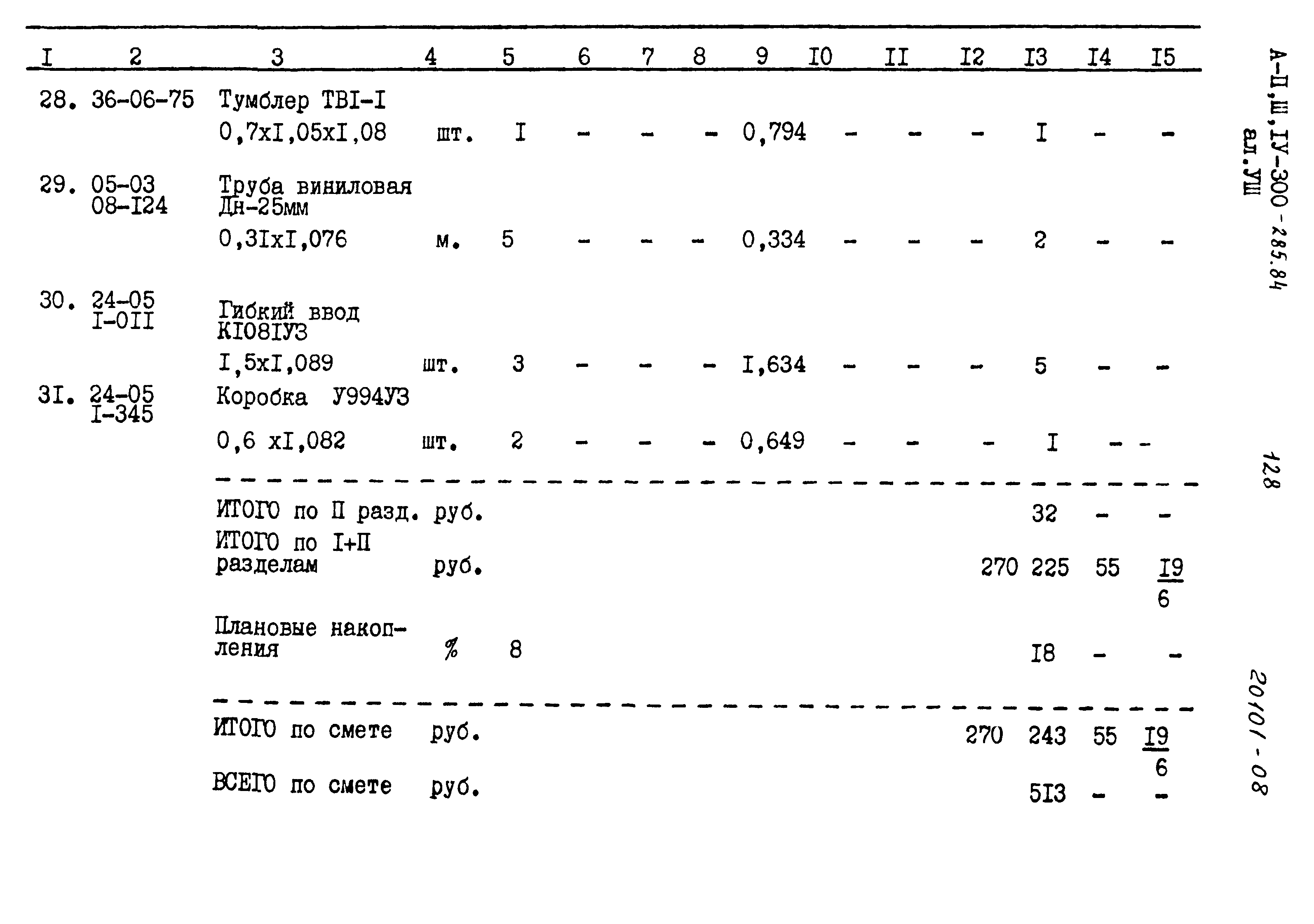 Типовой проект А-II,III,IV-300-285.84