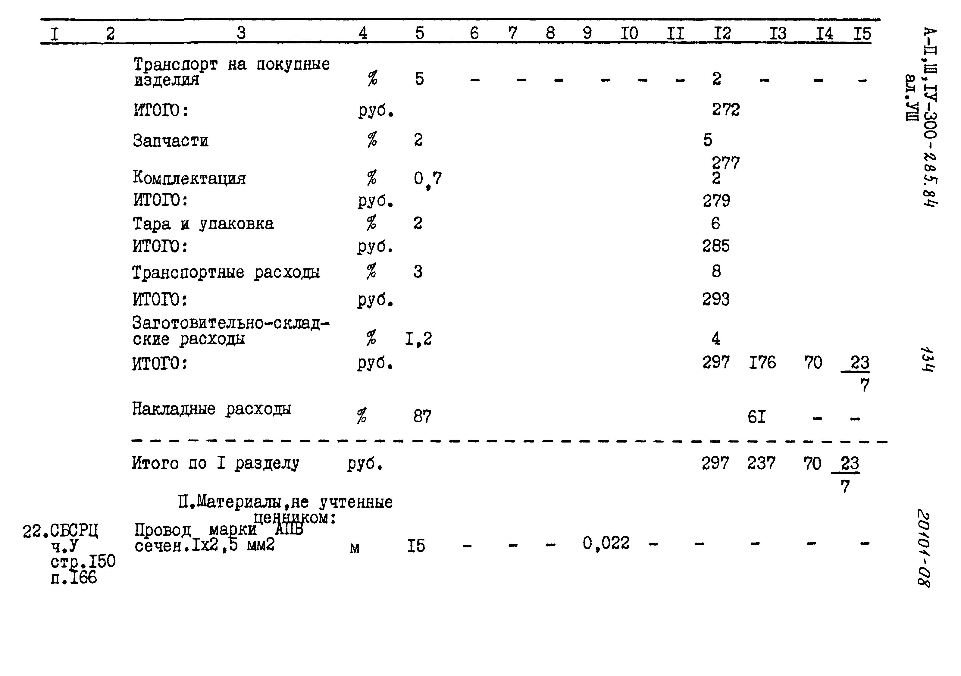 Типовой проект А-II,III,IV-300-285.84
