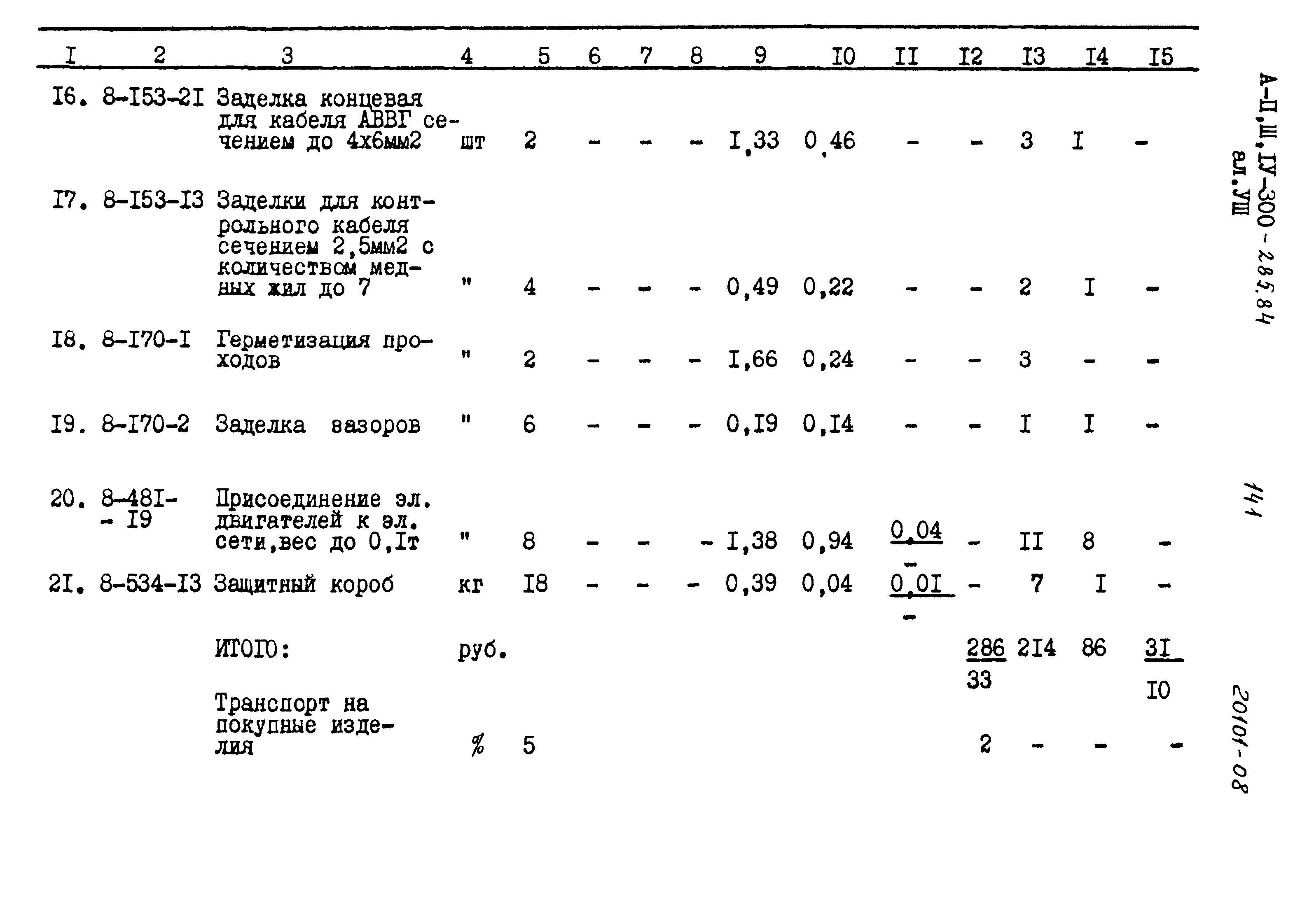 Типовой проект А-II,III,IV-300-285.84