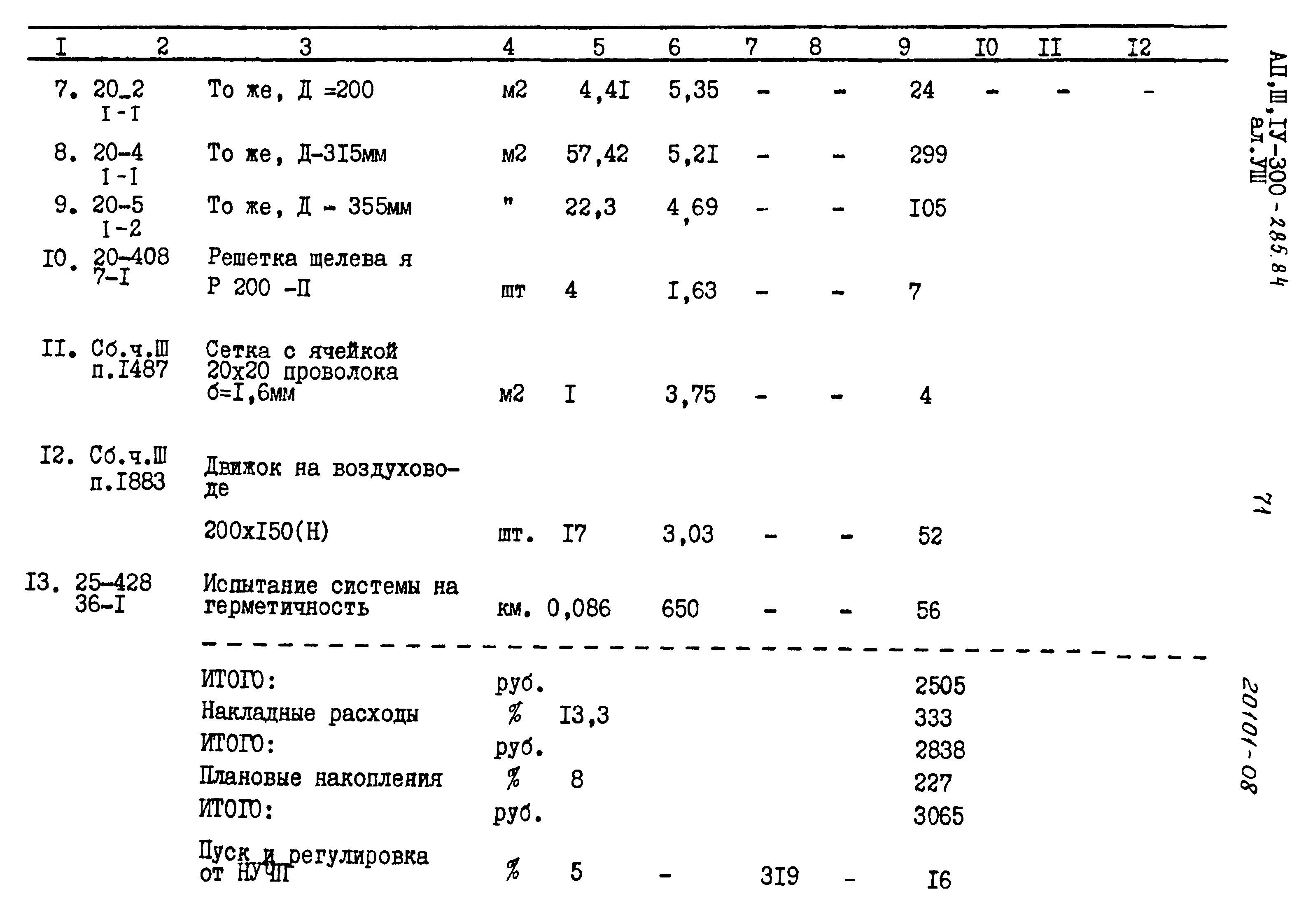 Типовой проект А-II,III,IV-300-285.84