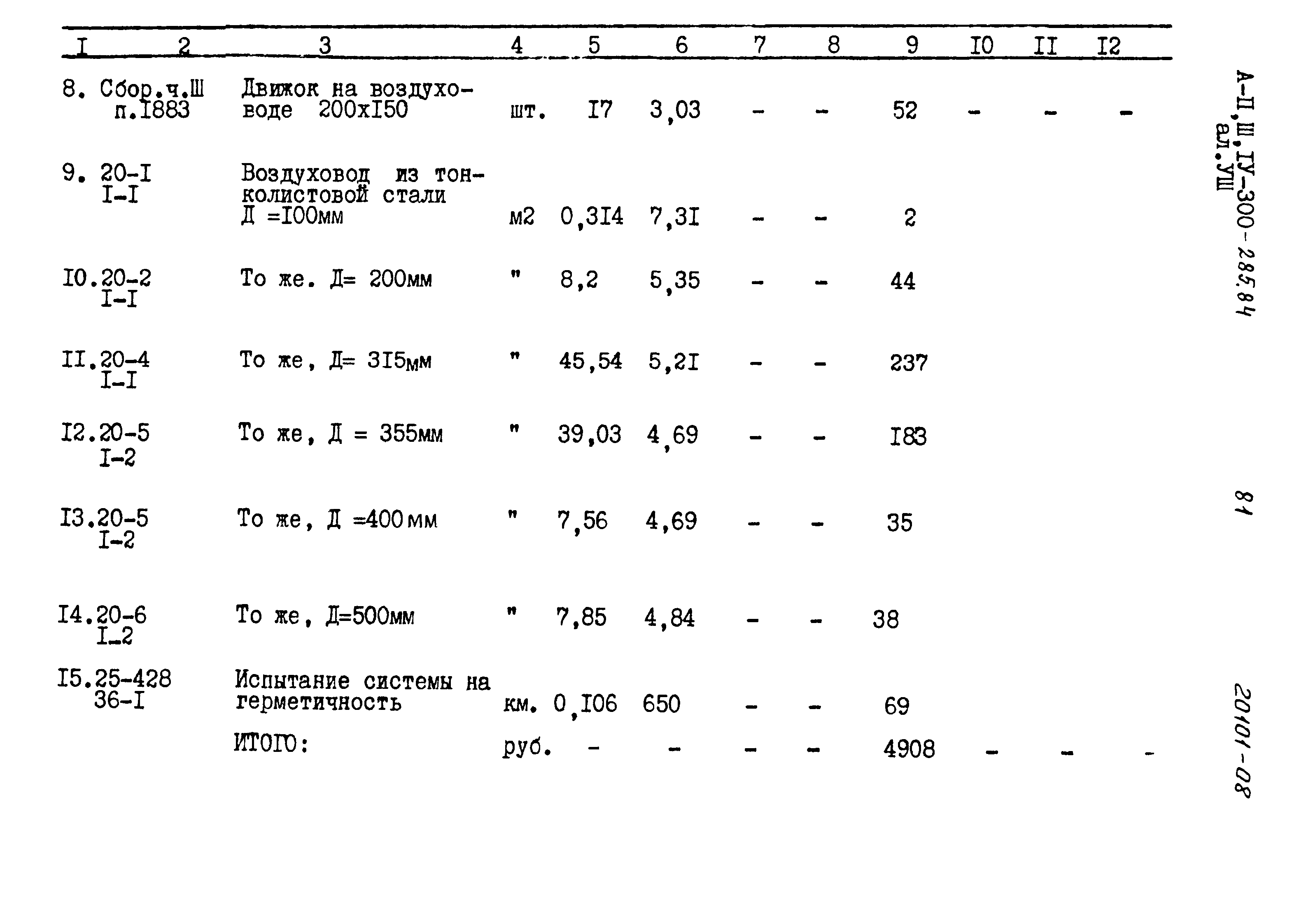 Типовой проект А-II,III,IV-300-285.84