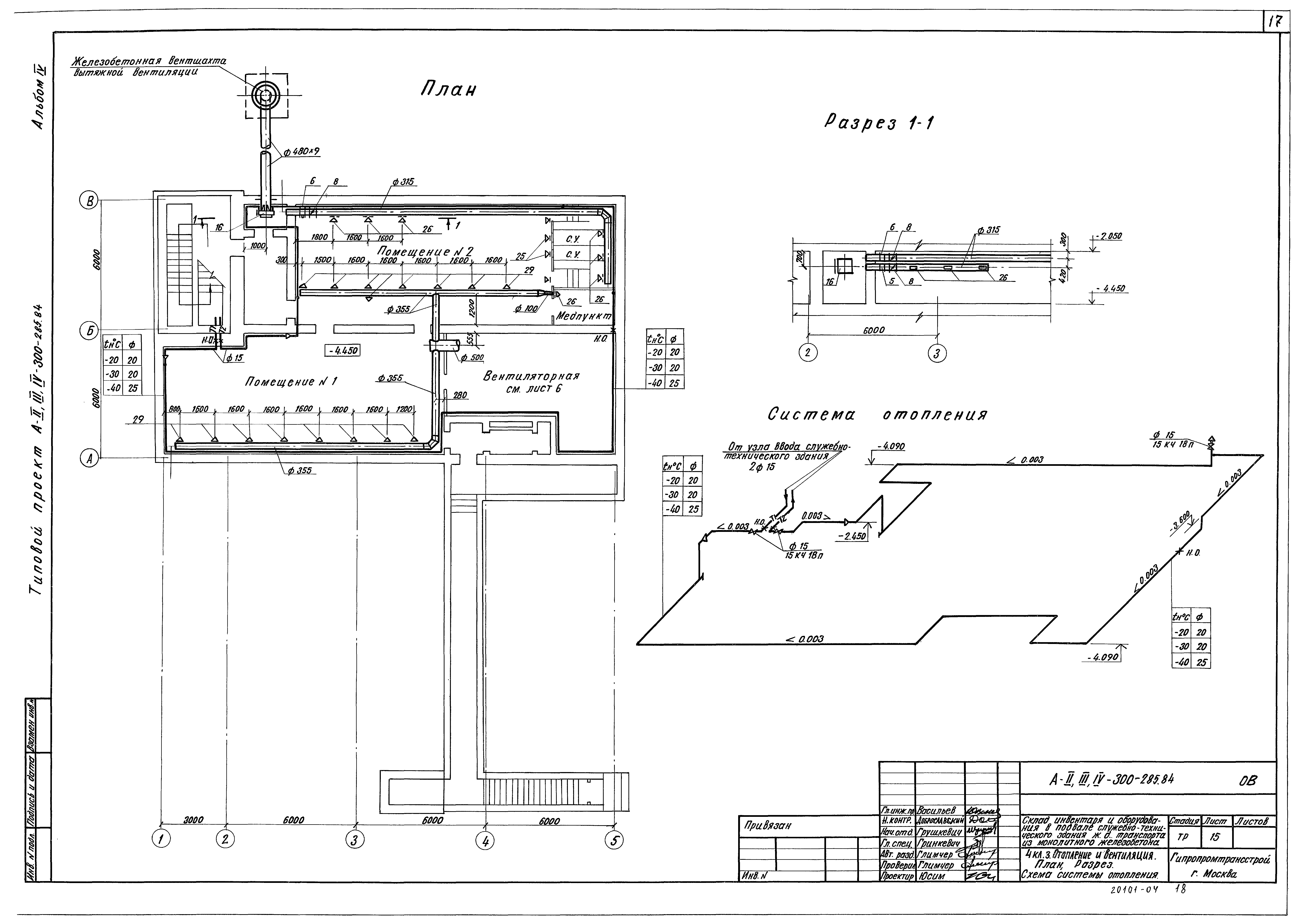 Типовой проект А-II,III,IV-300-285.84