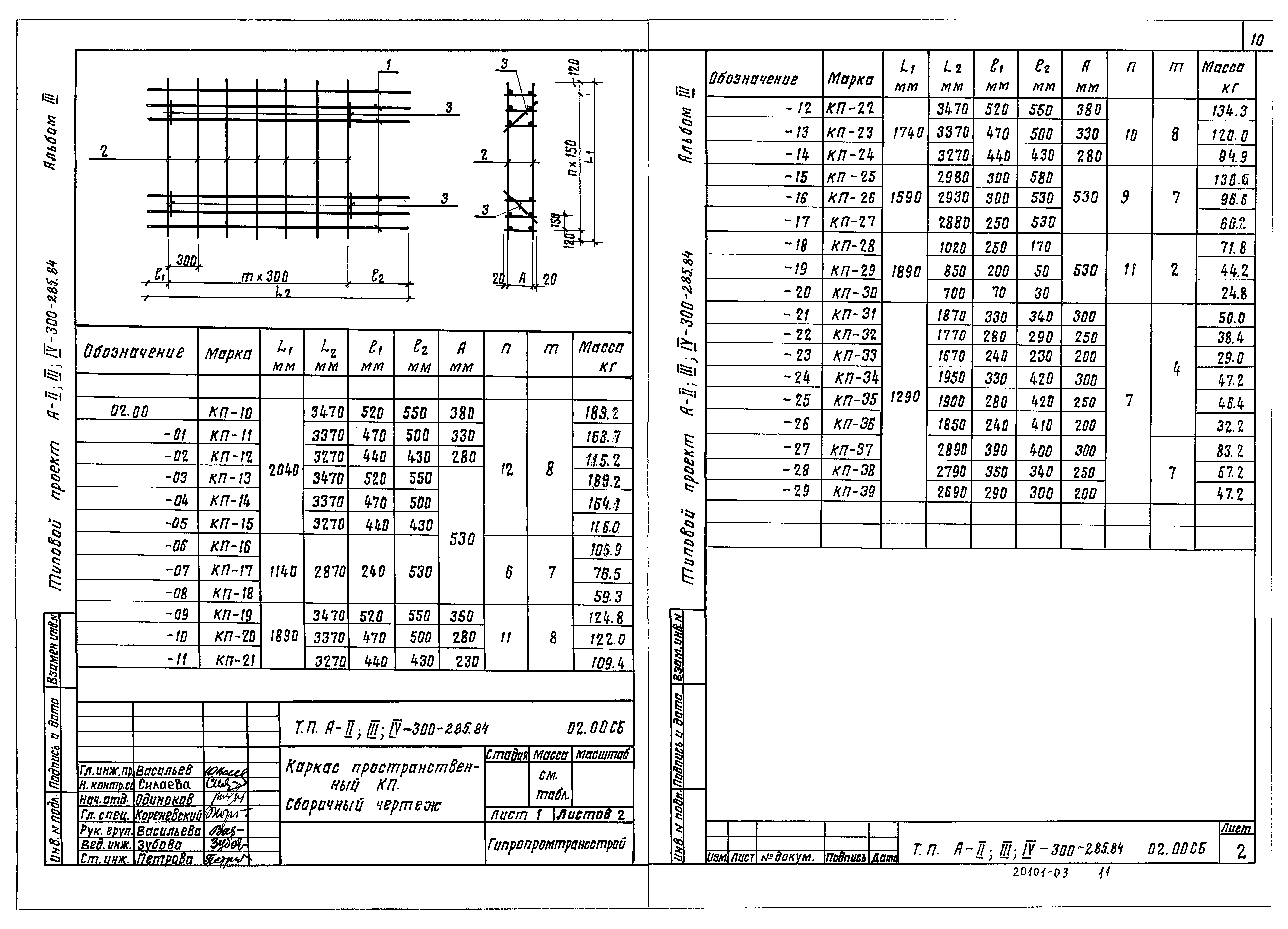 Типовой проект А-II,III,IV-300-285.84