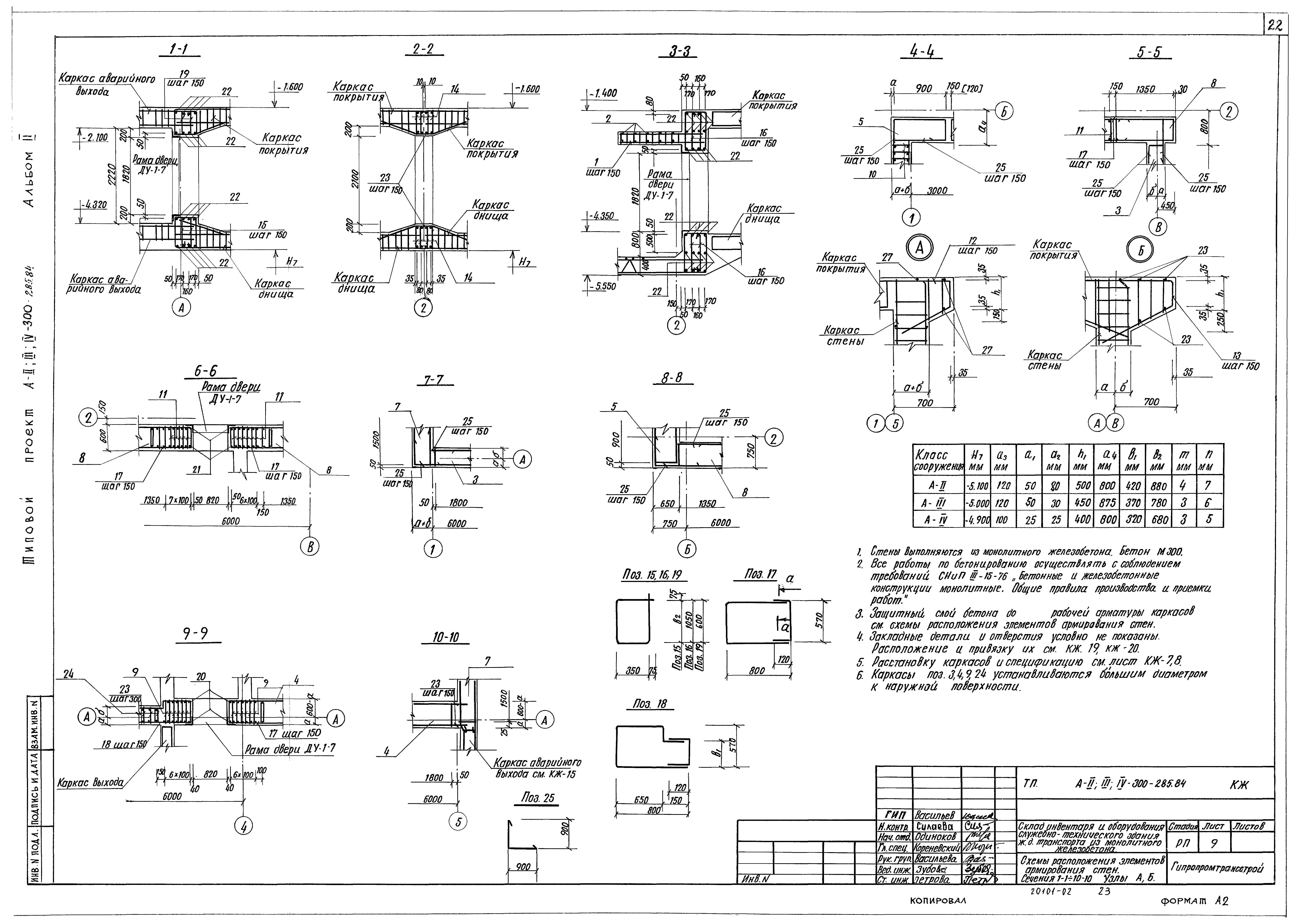Типовой проект А-II,III,IV-300-285.84
