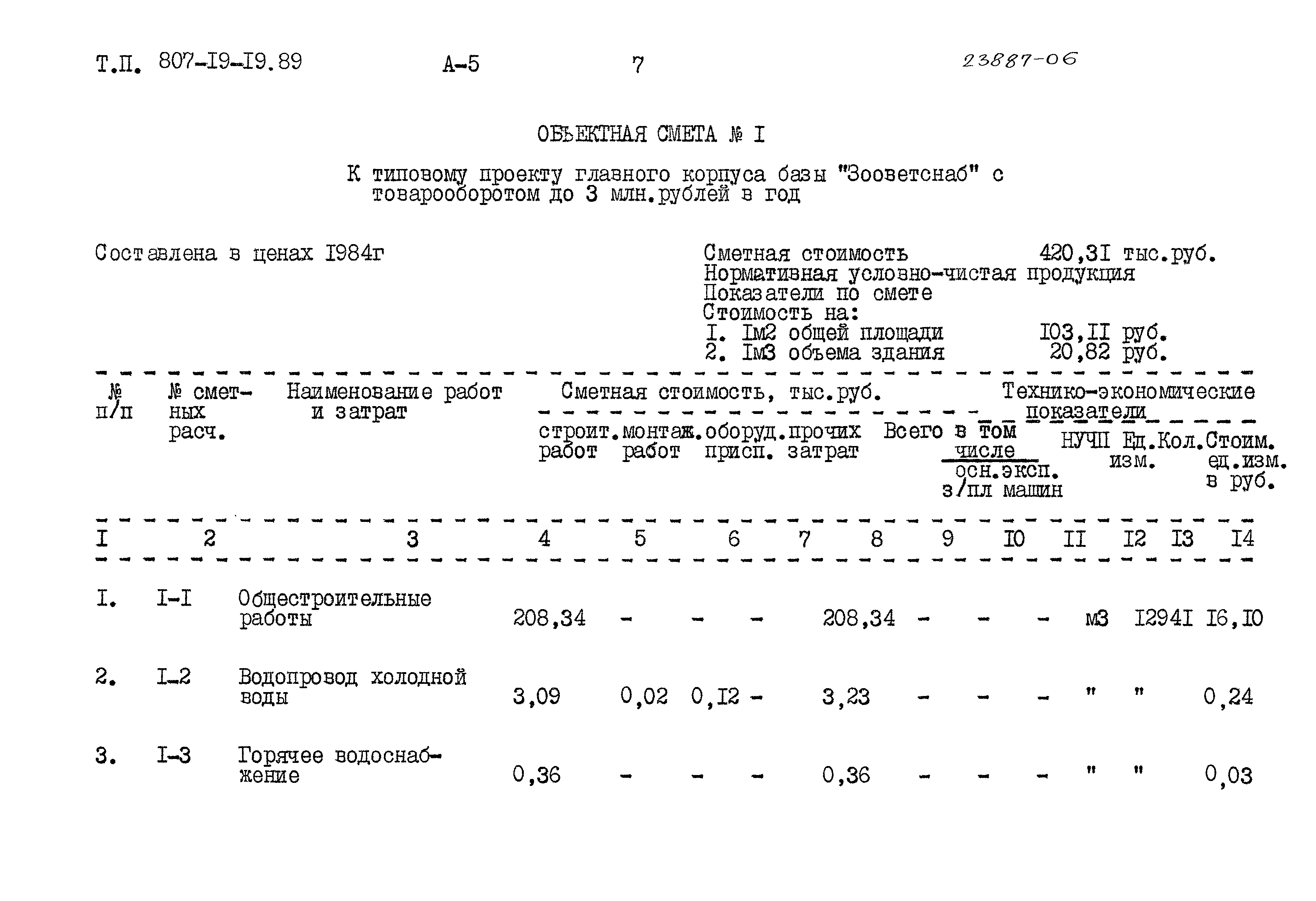 Типовой проект 807-19-19.89