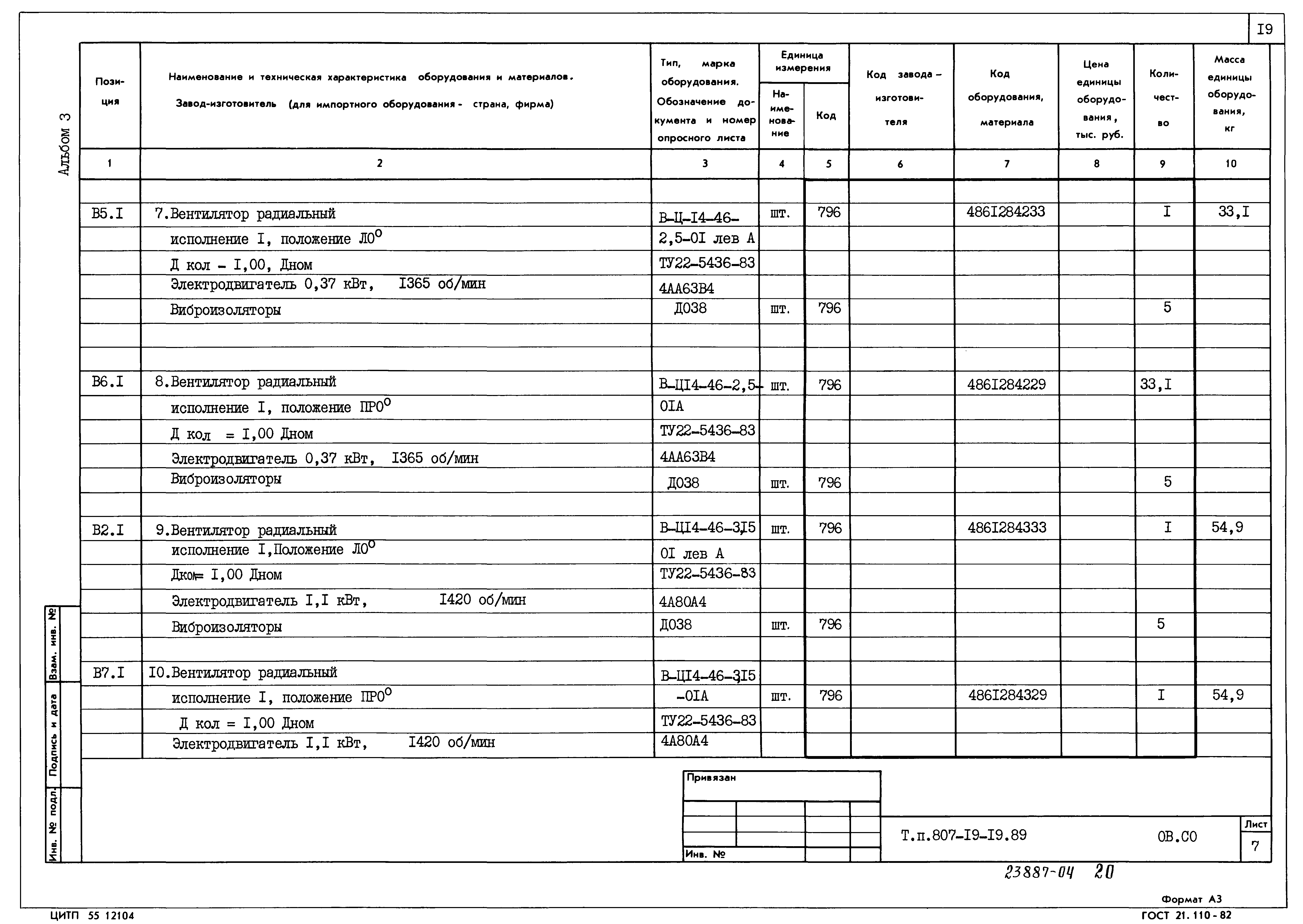 Типовой проект 807-19-19.89