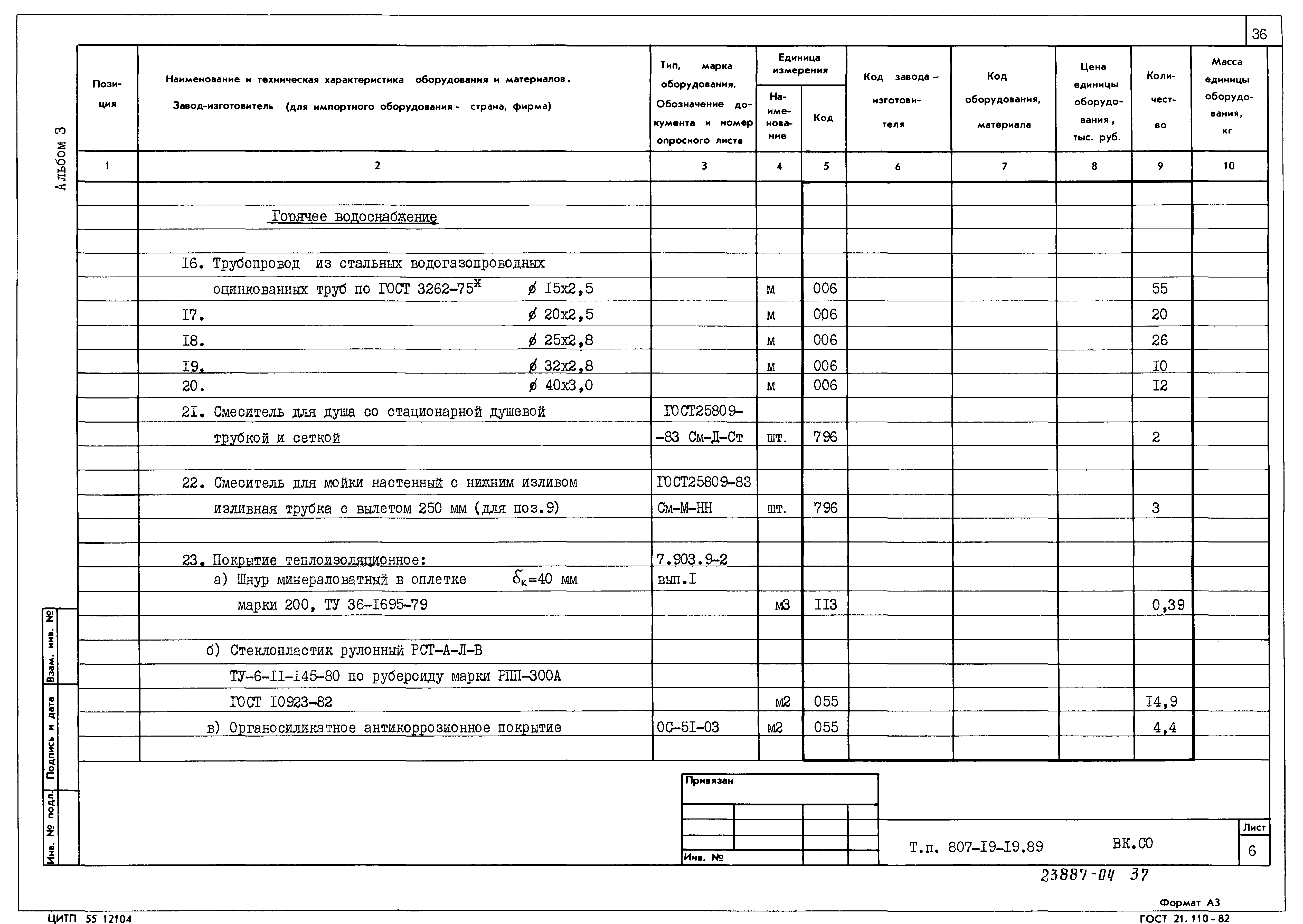 Типовой проект 807-19-19.89