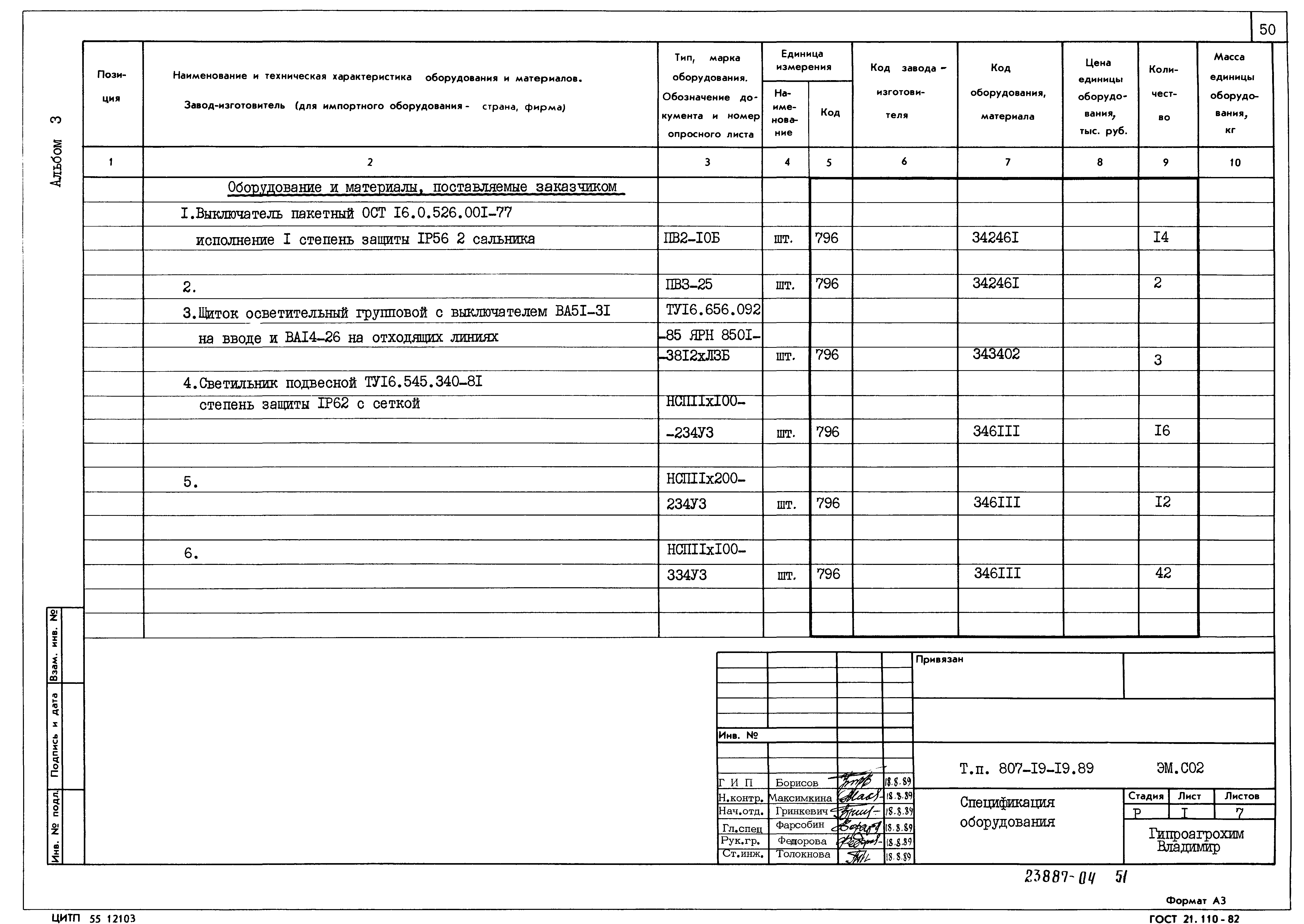 Типовой проект 807-19-19.89
