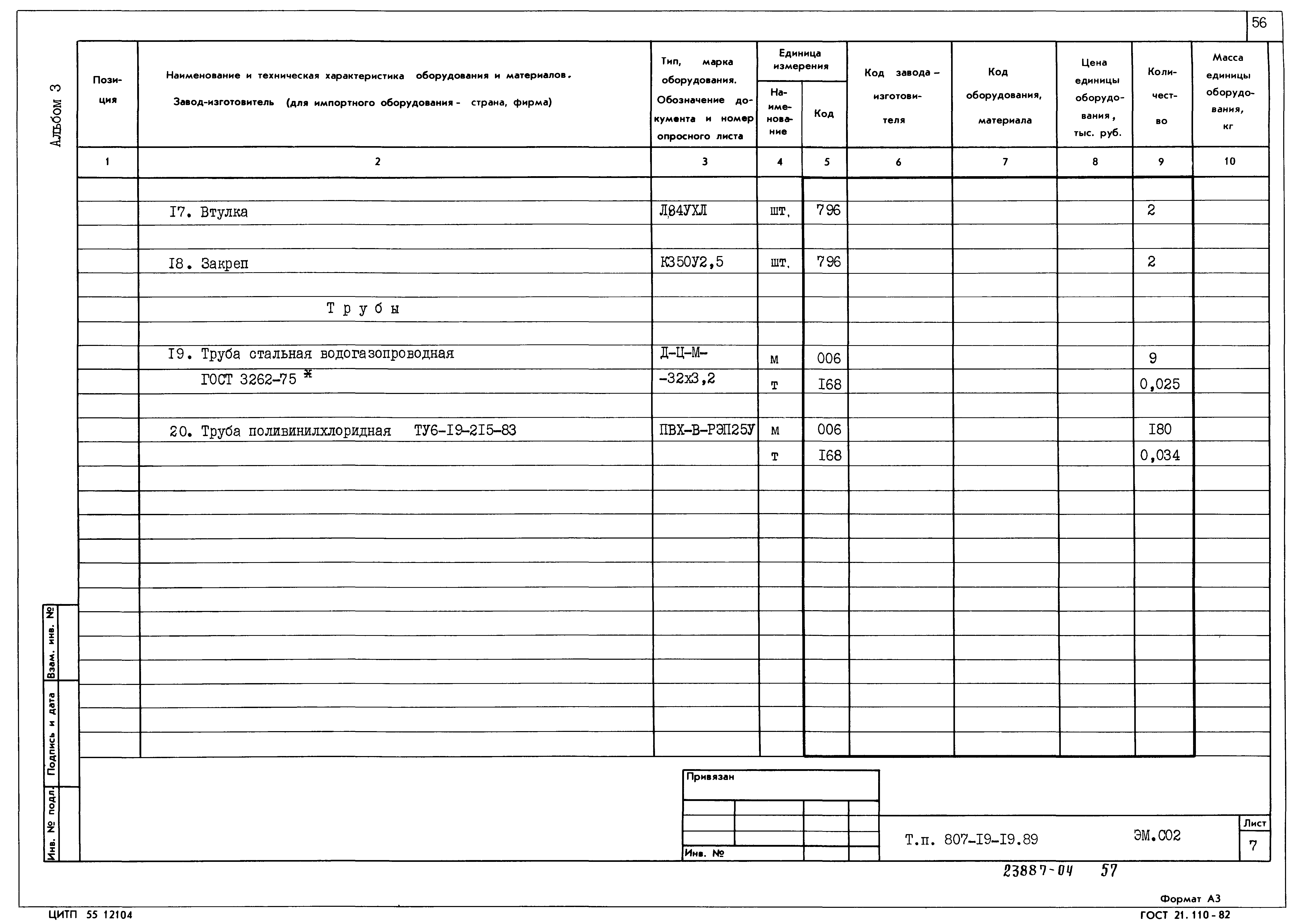 Типовой проект 807-19-19.89