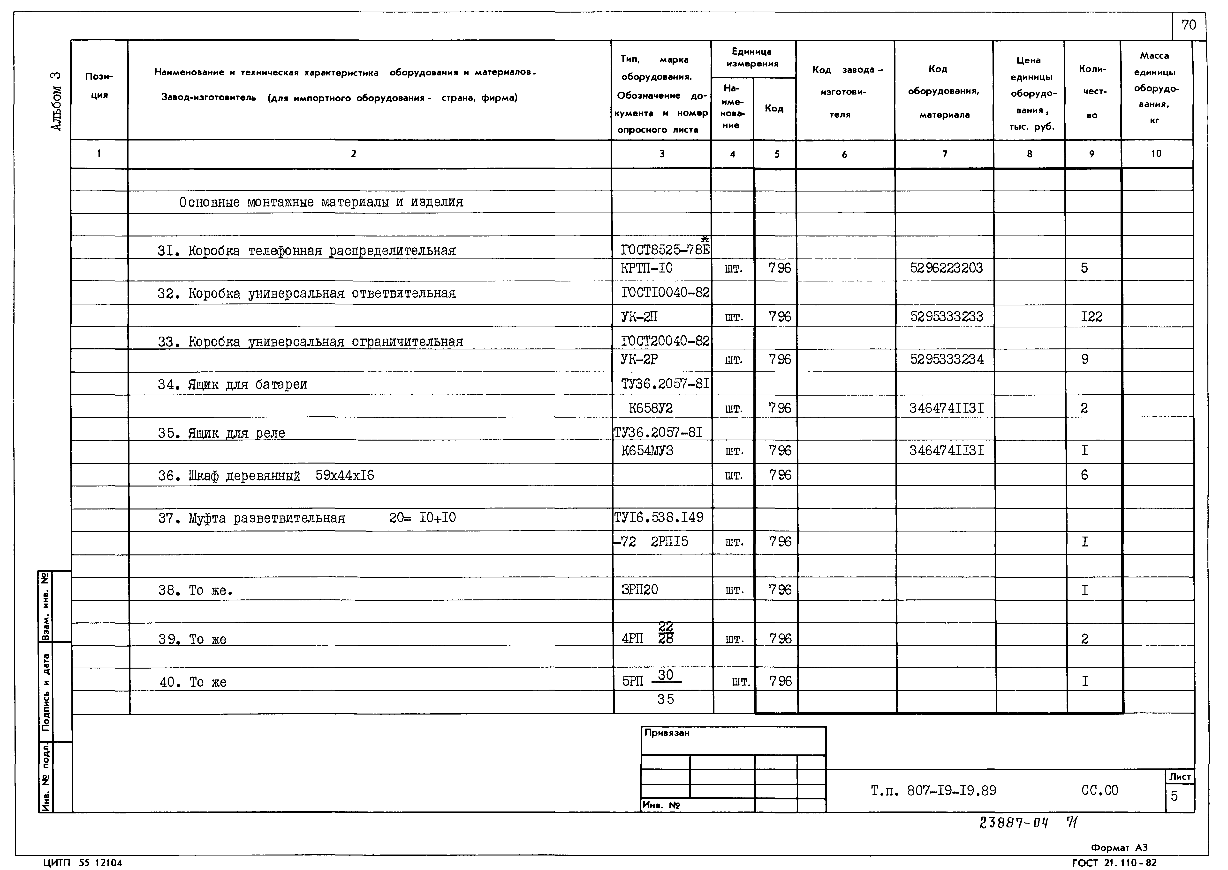 Типовой проект 807-19-19.89