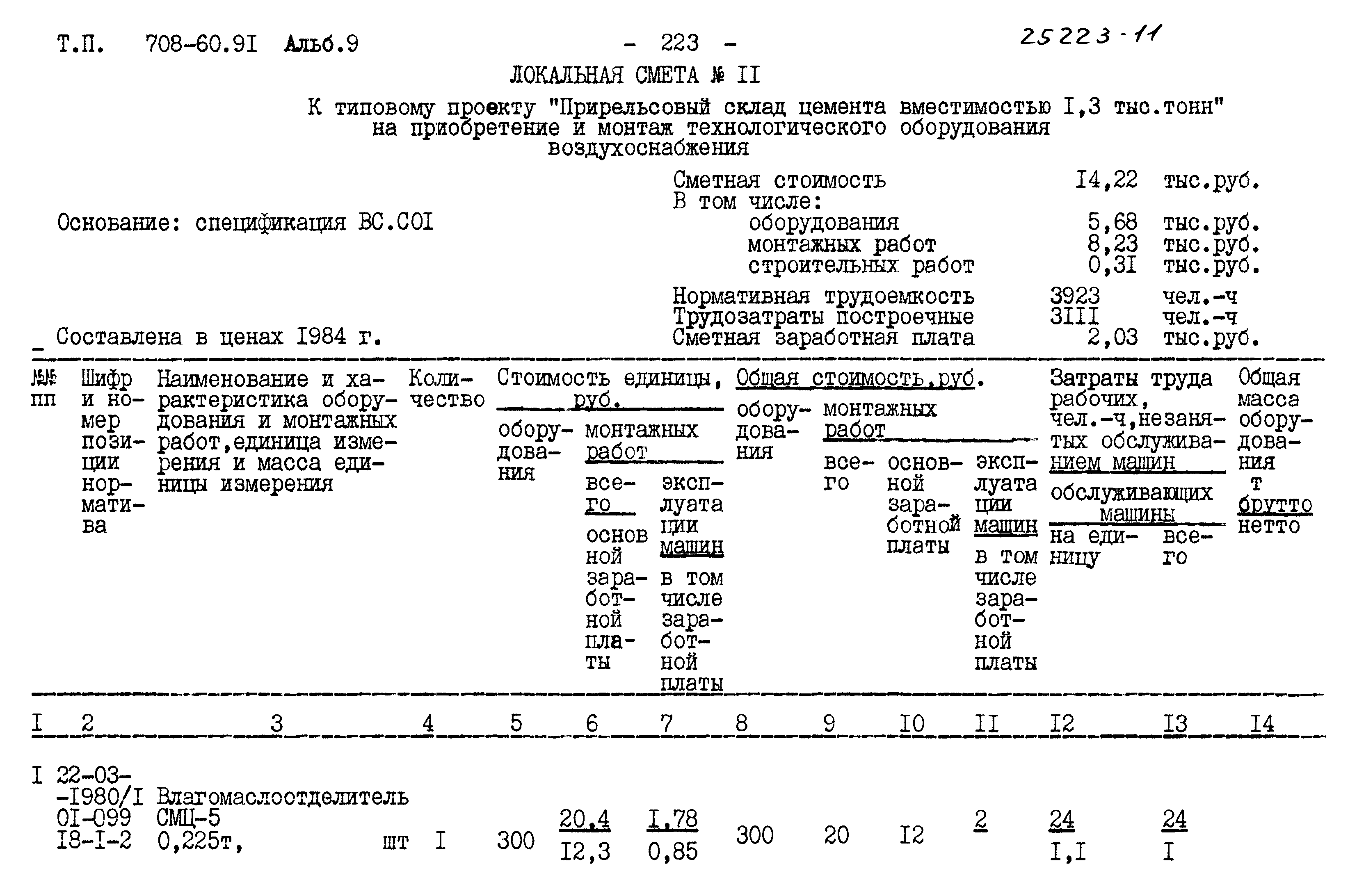 Типовой проект 708-60.91