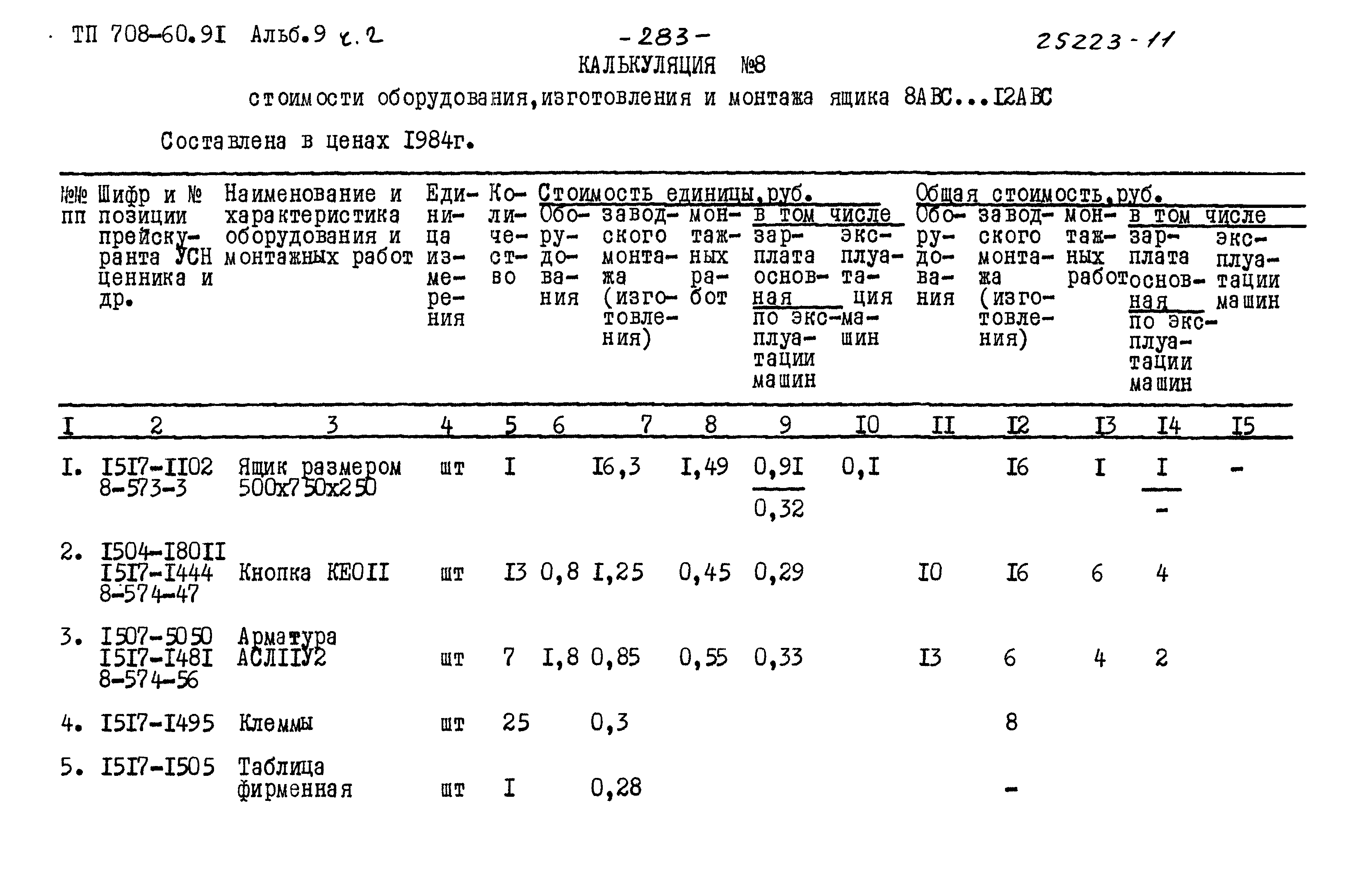 Типовой проект 708-60.91