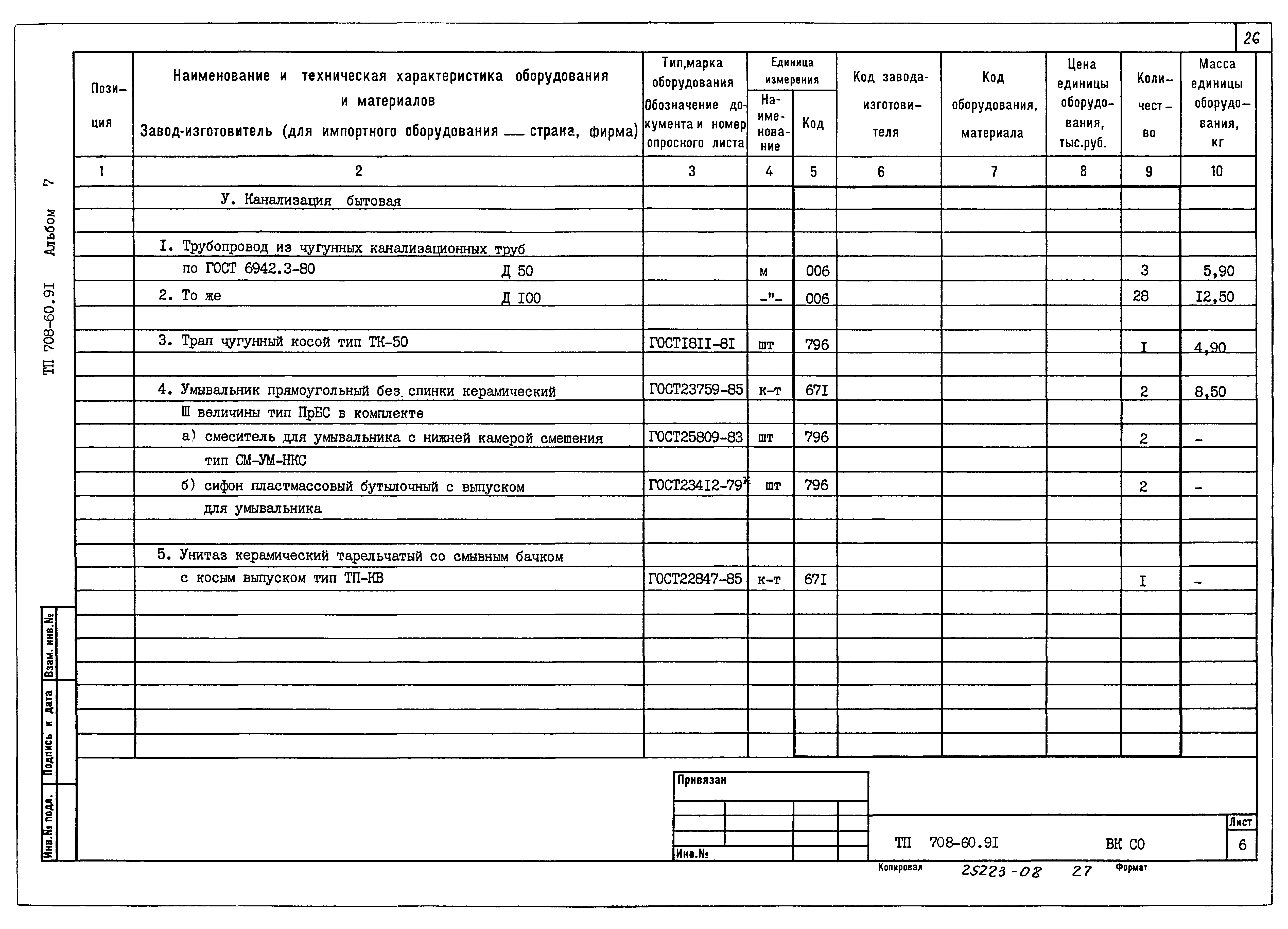 Типовой проект 708-60.91