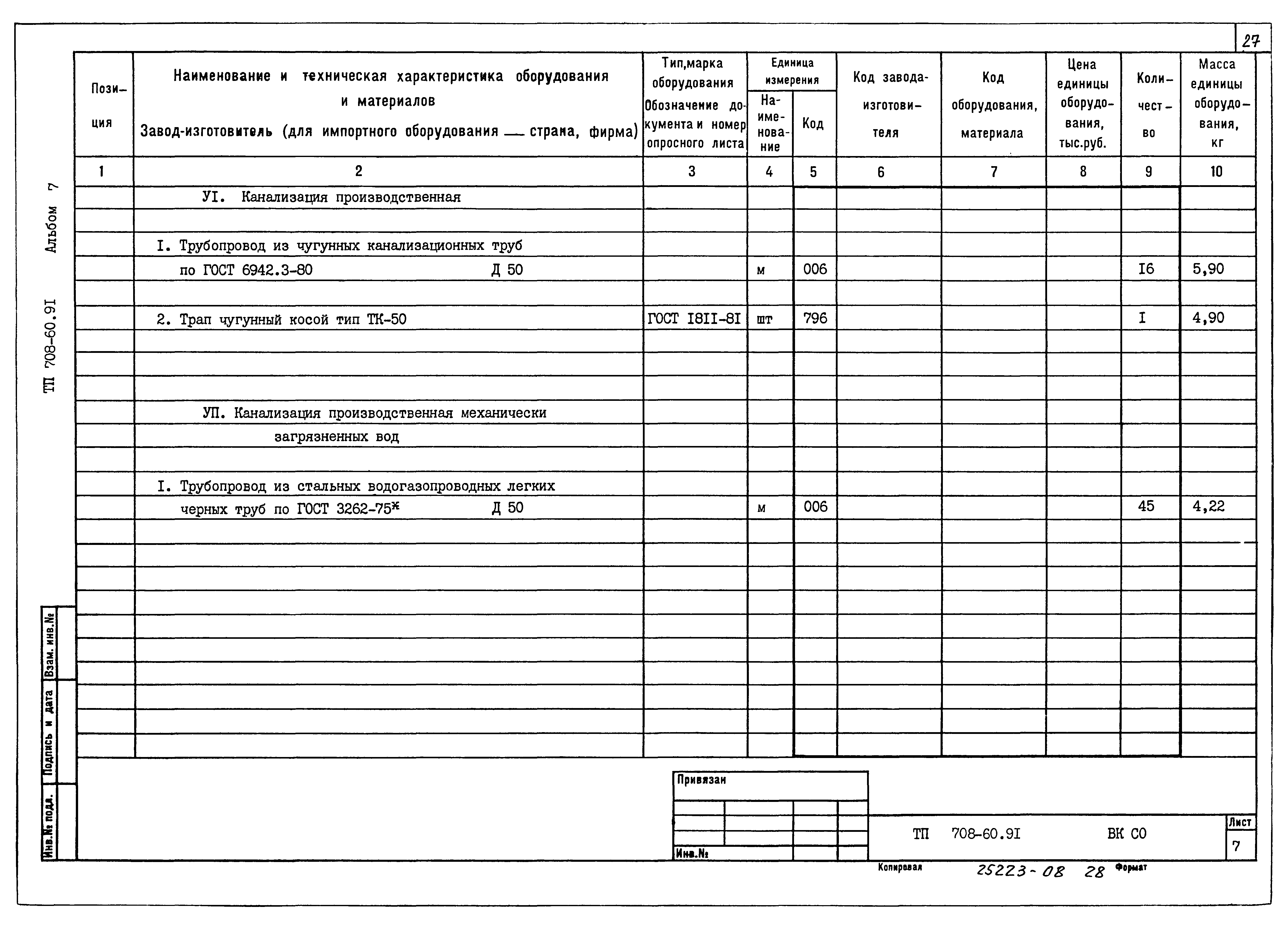 Типовой проект 708-60.91