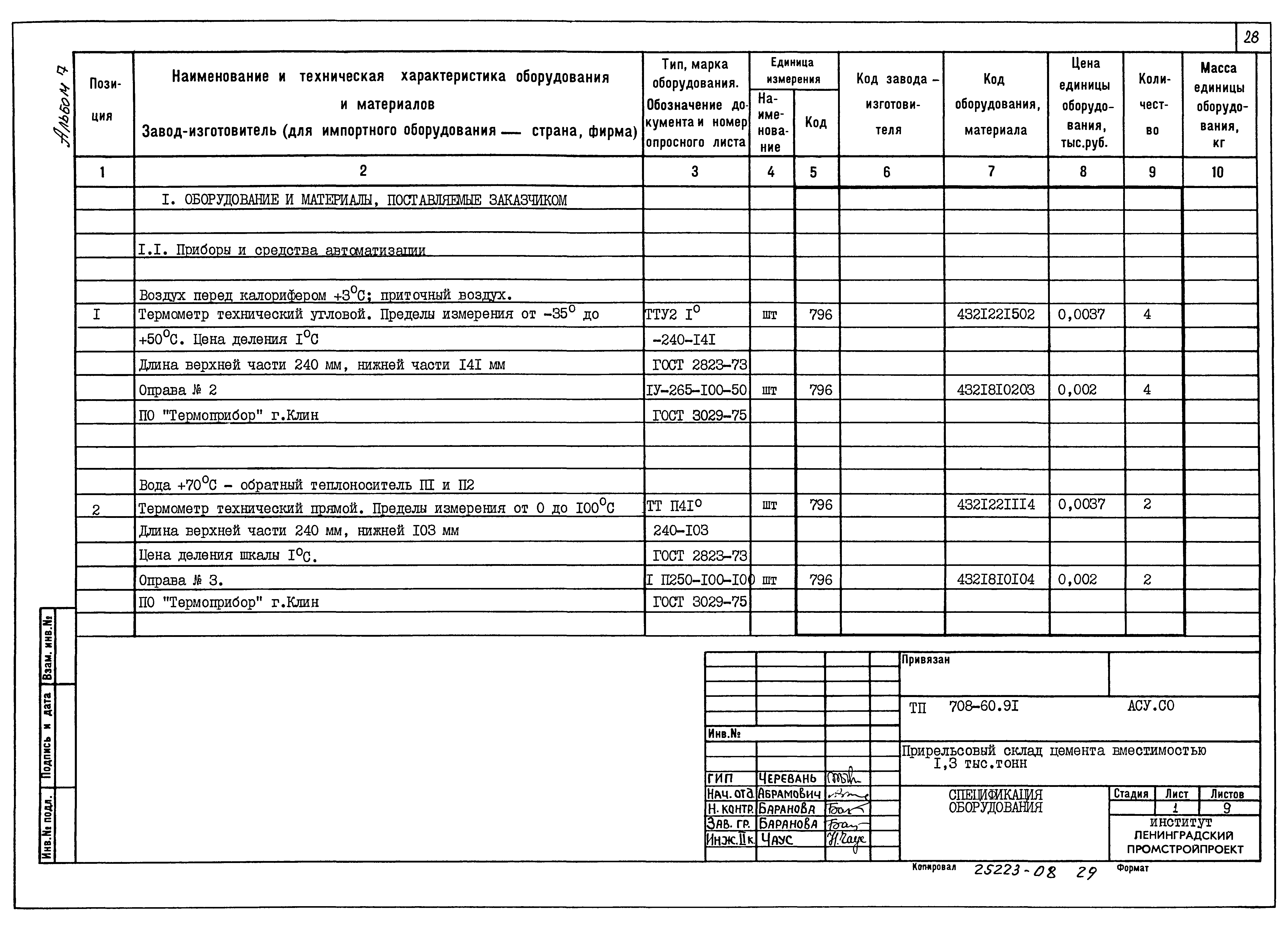 Типовой проект 708-60.91