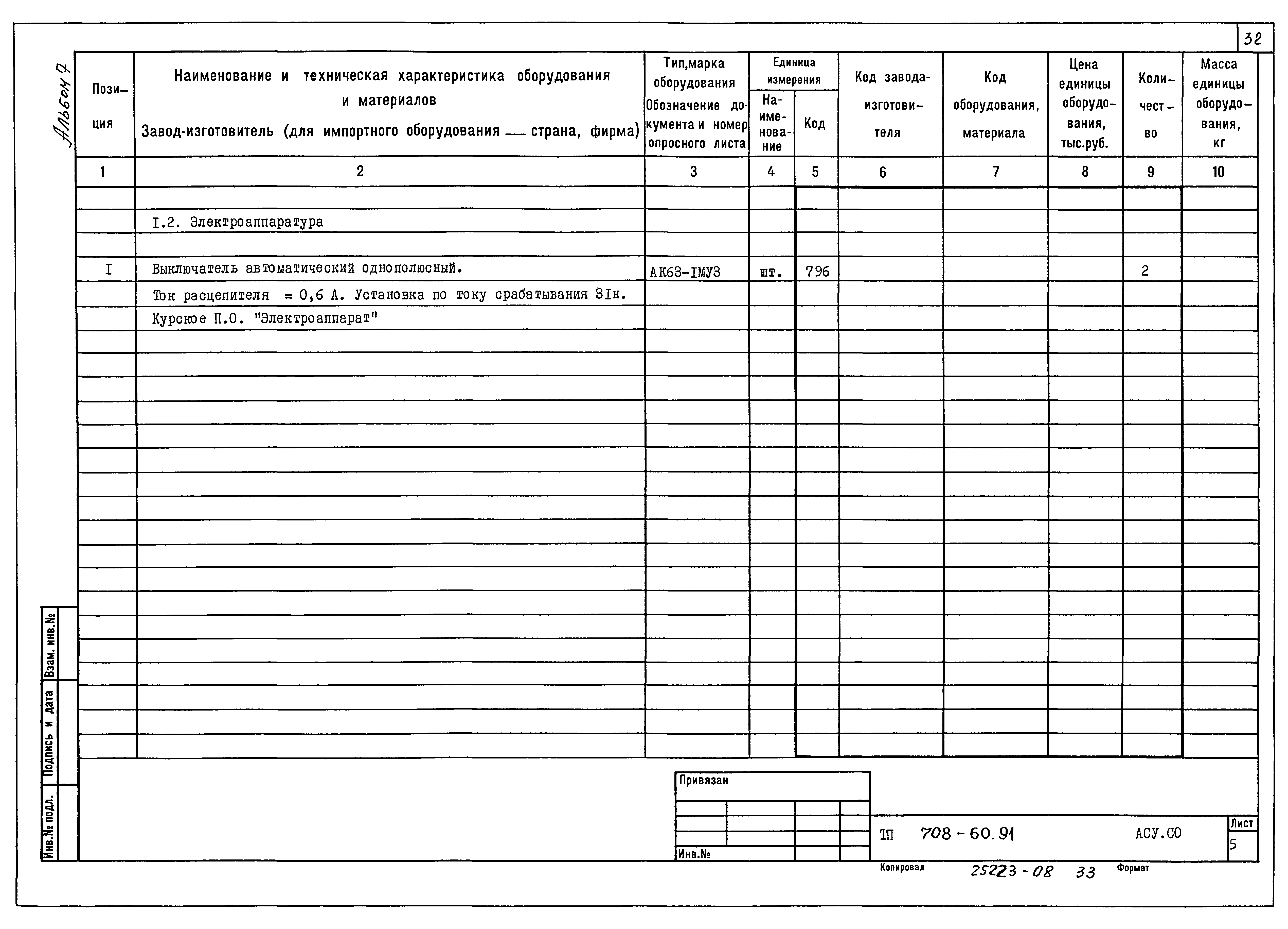 Типовой проект 708-60.91