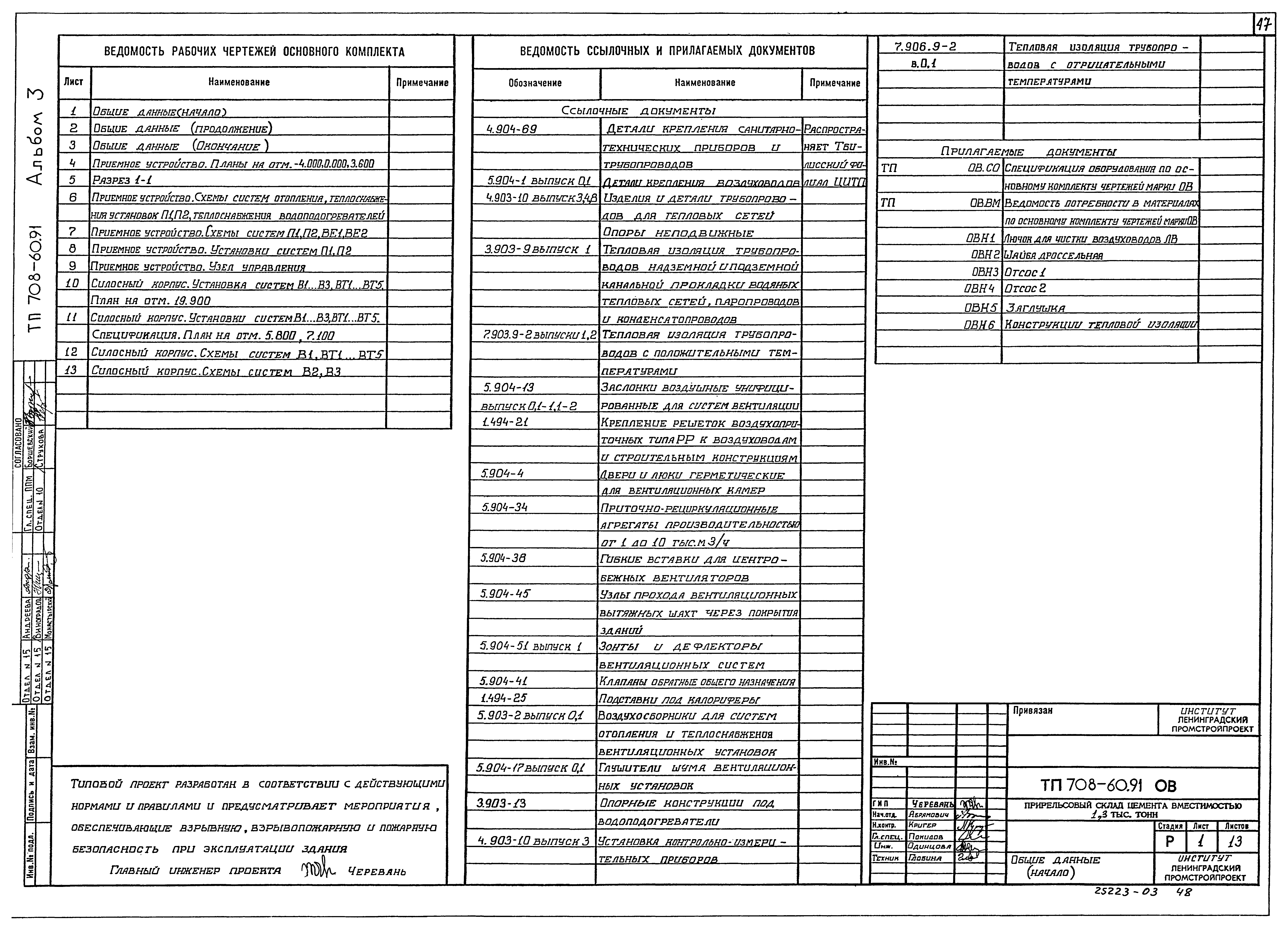 Типовой проект 708-60.91