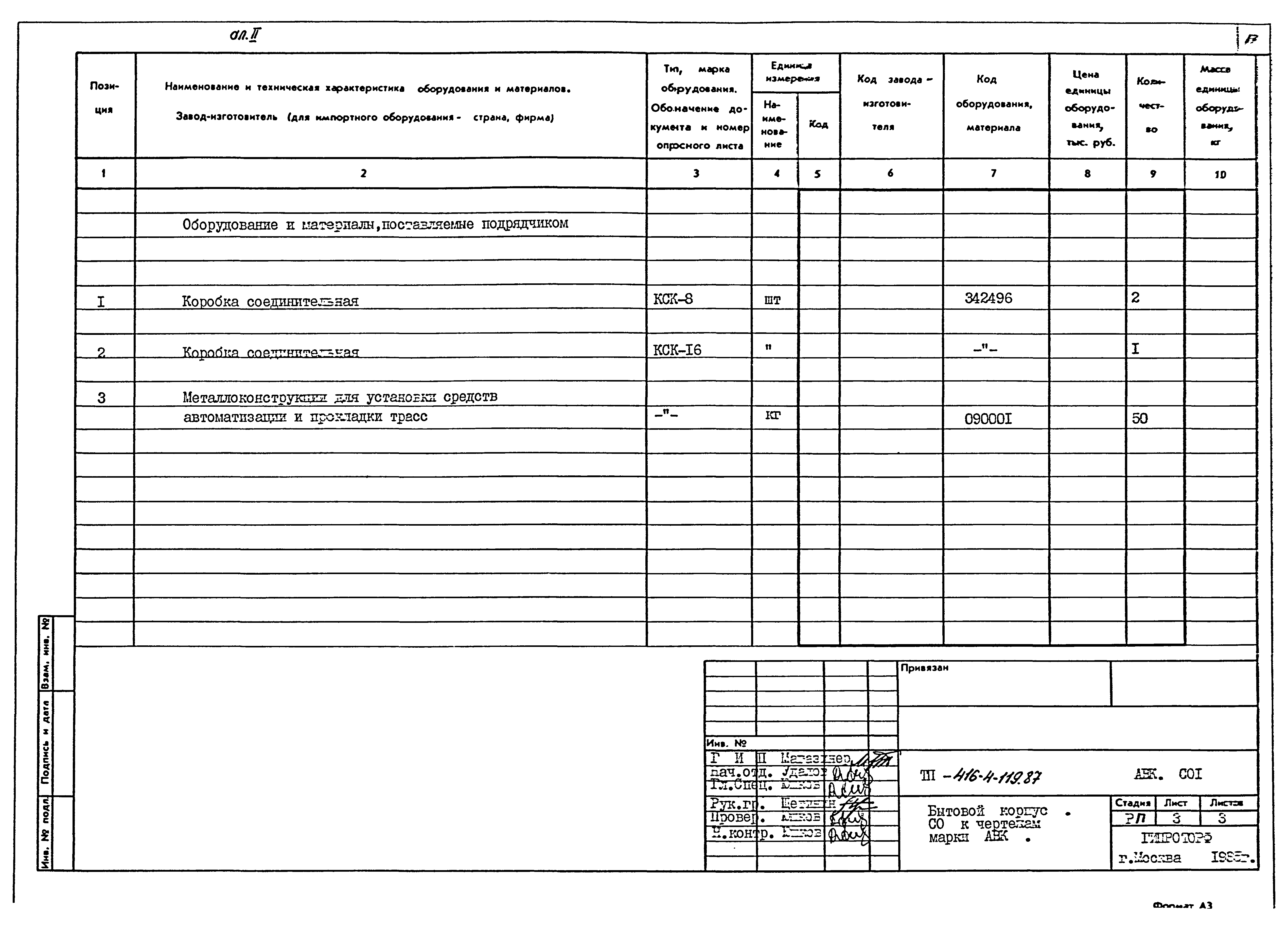 Типовой проект 416-4-119.87