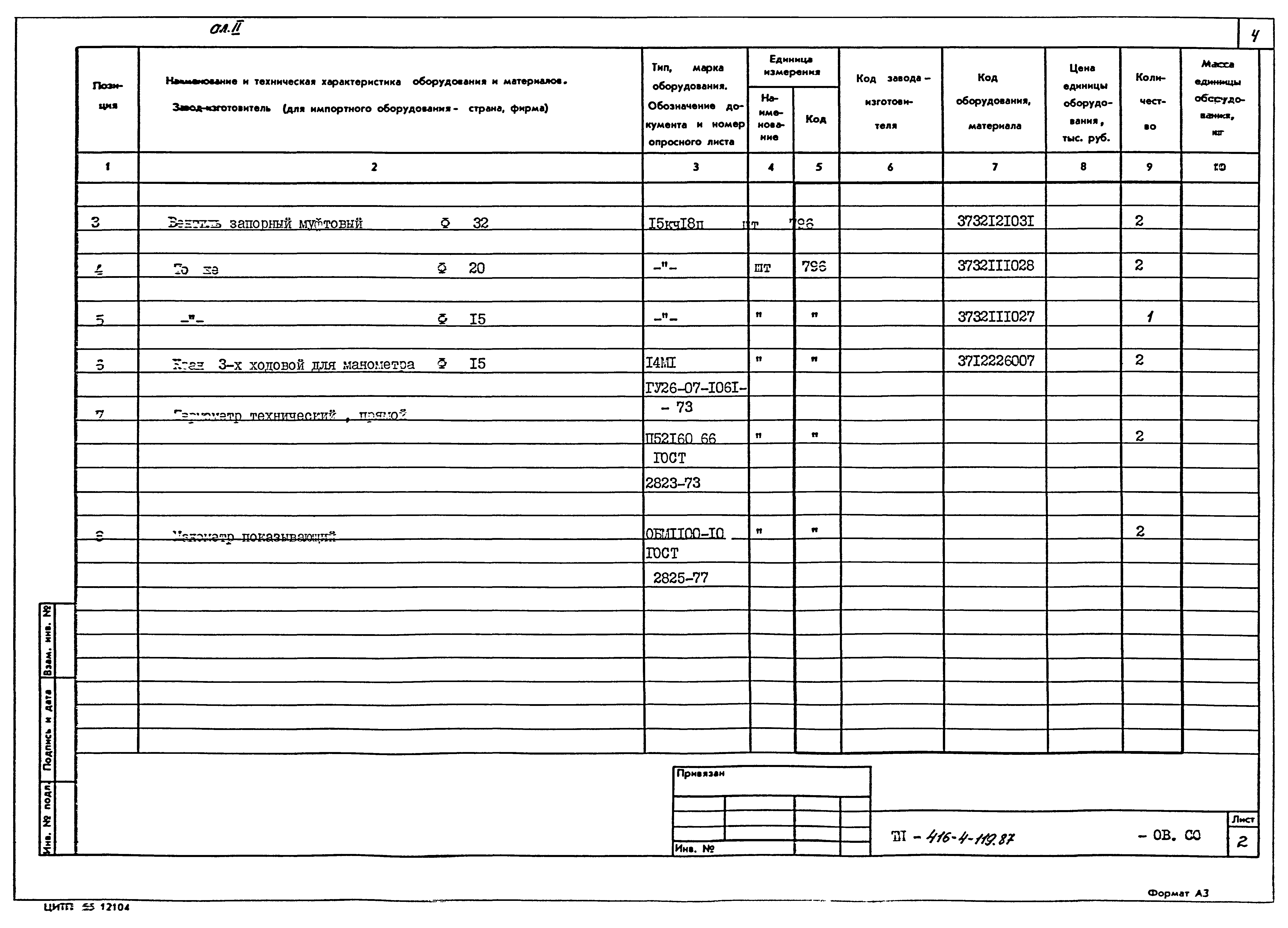Типовой проект 416-4-119.87